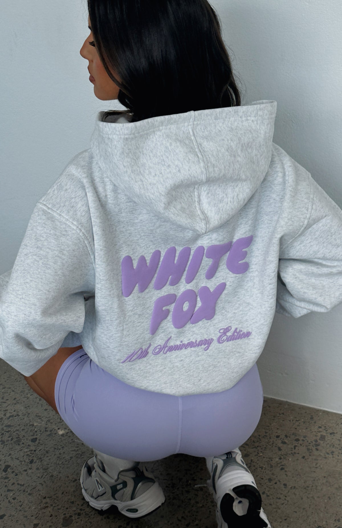10th Anniversary Edition Oversized Hoodie Glacier Grey - WHITE FOX