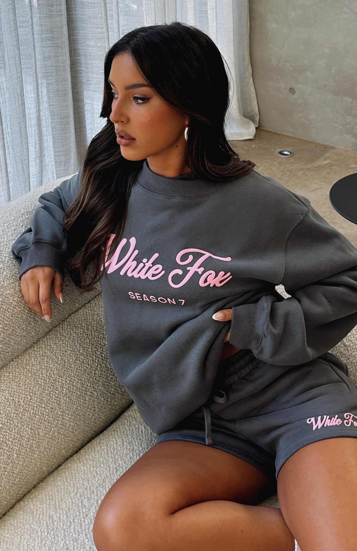 Season 7 Oversized Sweater Monument - WHITE FOX