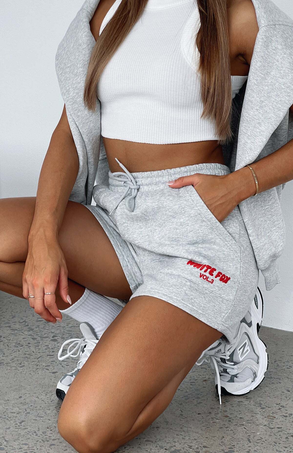 Offstage Lounge Shorts Alloy Grey - WHITE FOX