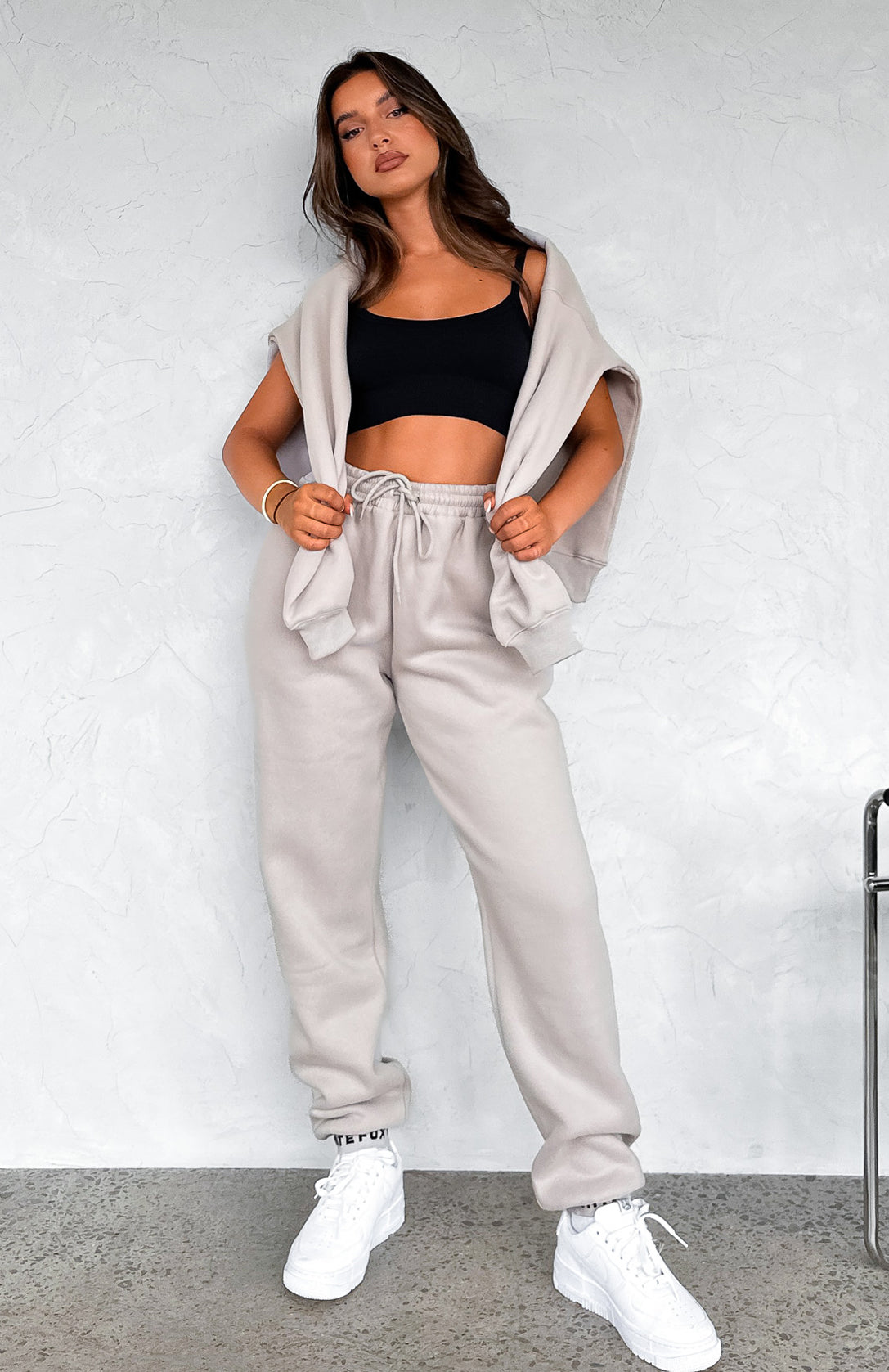 Put It On Repeat Sweatpants Lunar - WHITE FOX