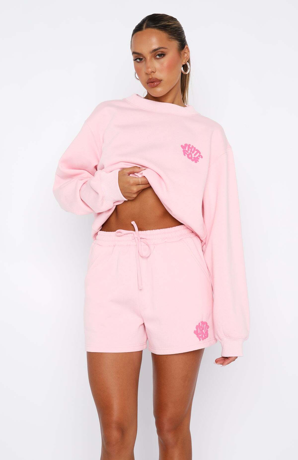 Look For Me Lounge Shorts Pink - WHITE FOX