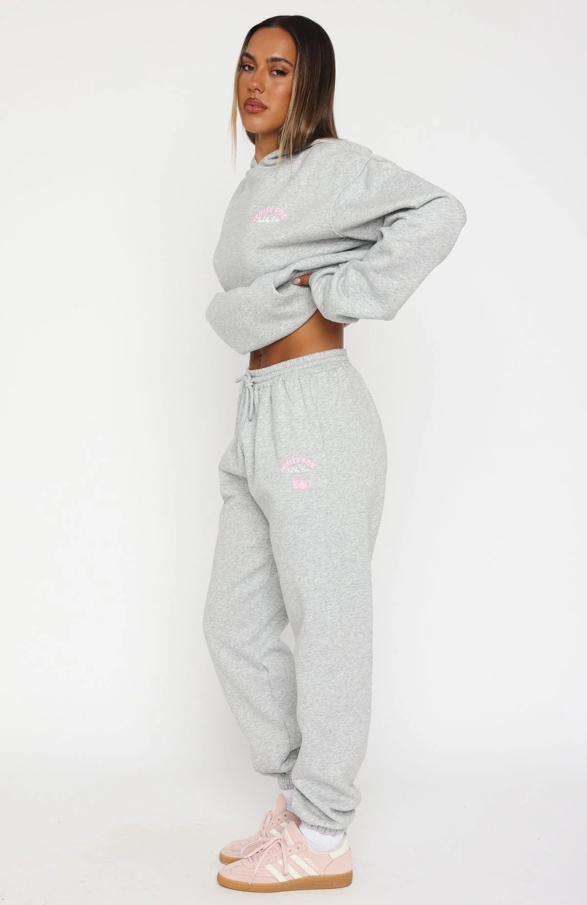 Love Me Tender Sweatpants Dark Grey Marle - WHITE FOX