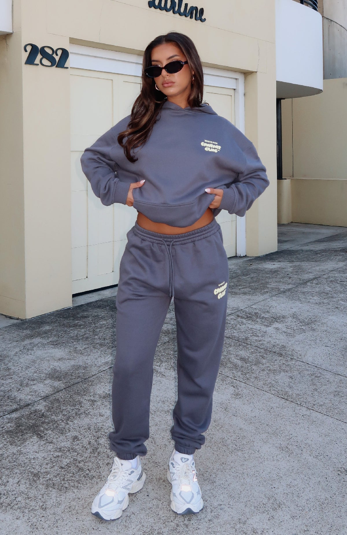 Comfort Club Sweatpants Stormy - WHITE FOX