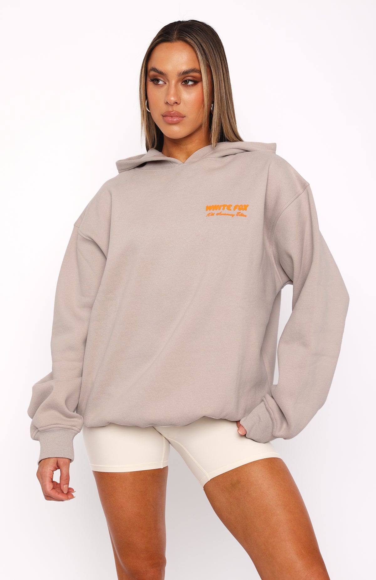 10th Anniversary Edition Oversized Hoodie Moon - WHITE FOX