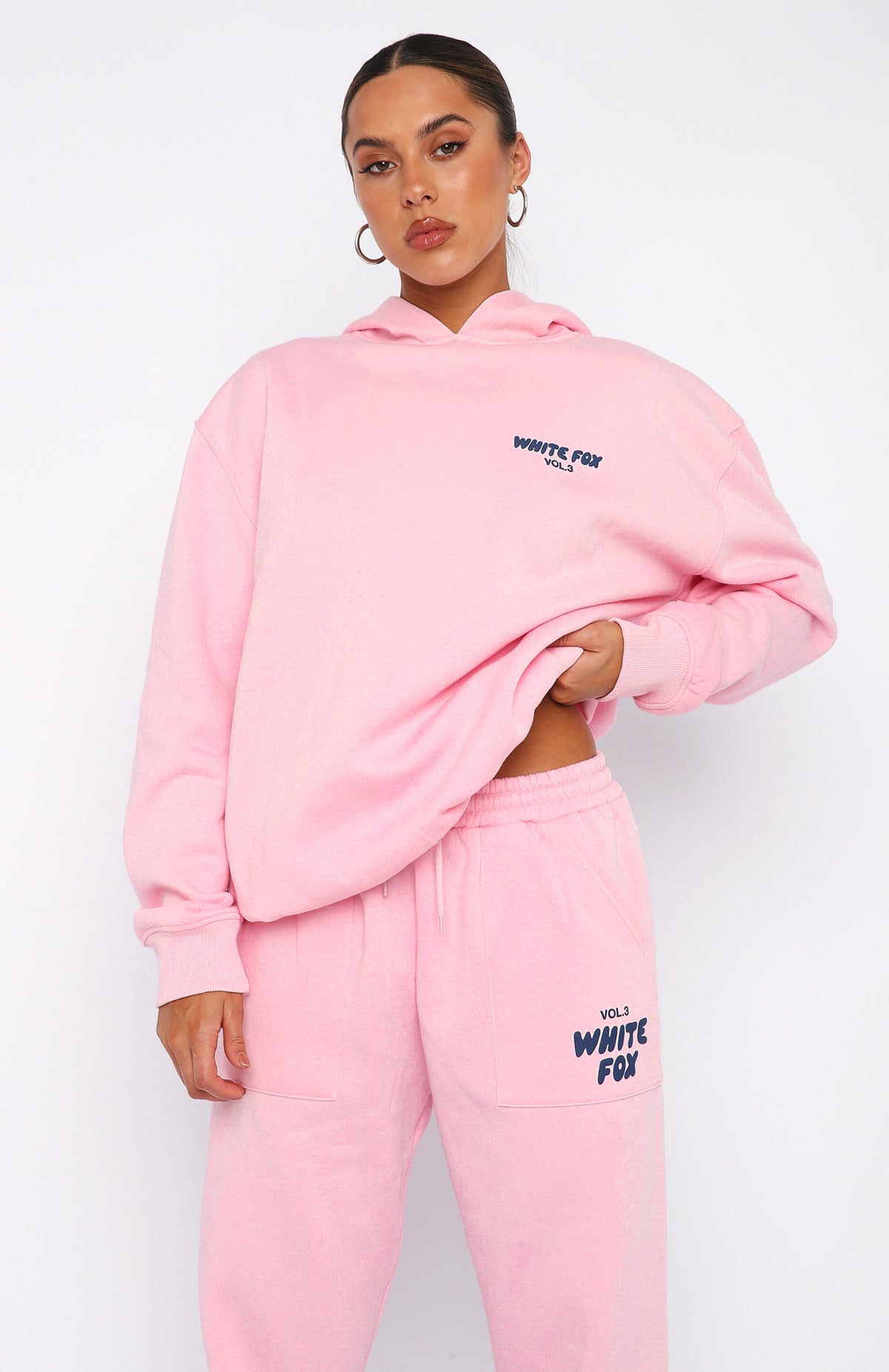 Offstage Hoodie Posy Pink - WHITE FOX