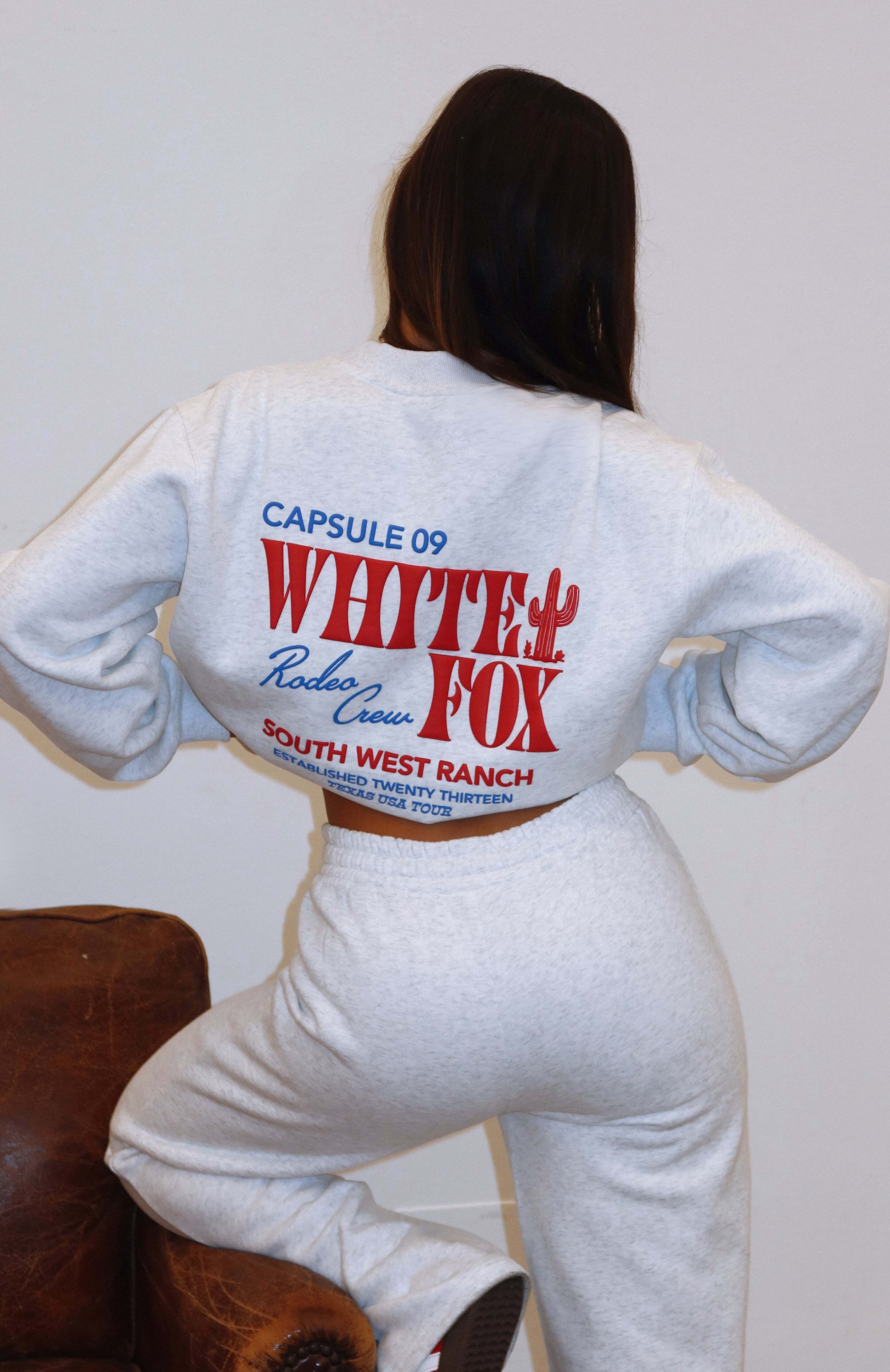 Capsule 9 Rodeo Crew Oversized Sweater Grey Marle - WHITE FOX