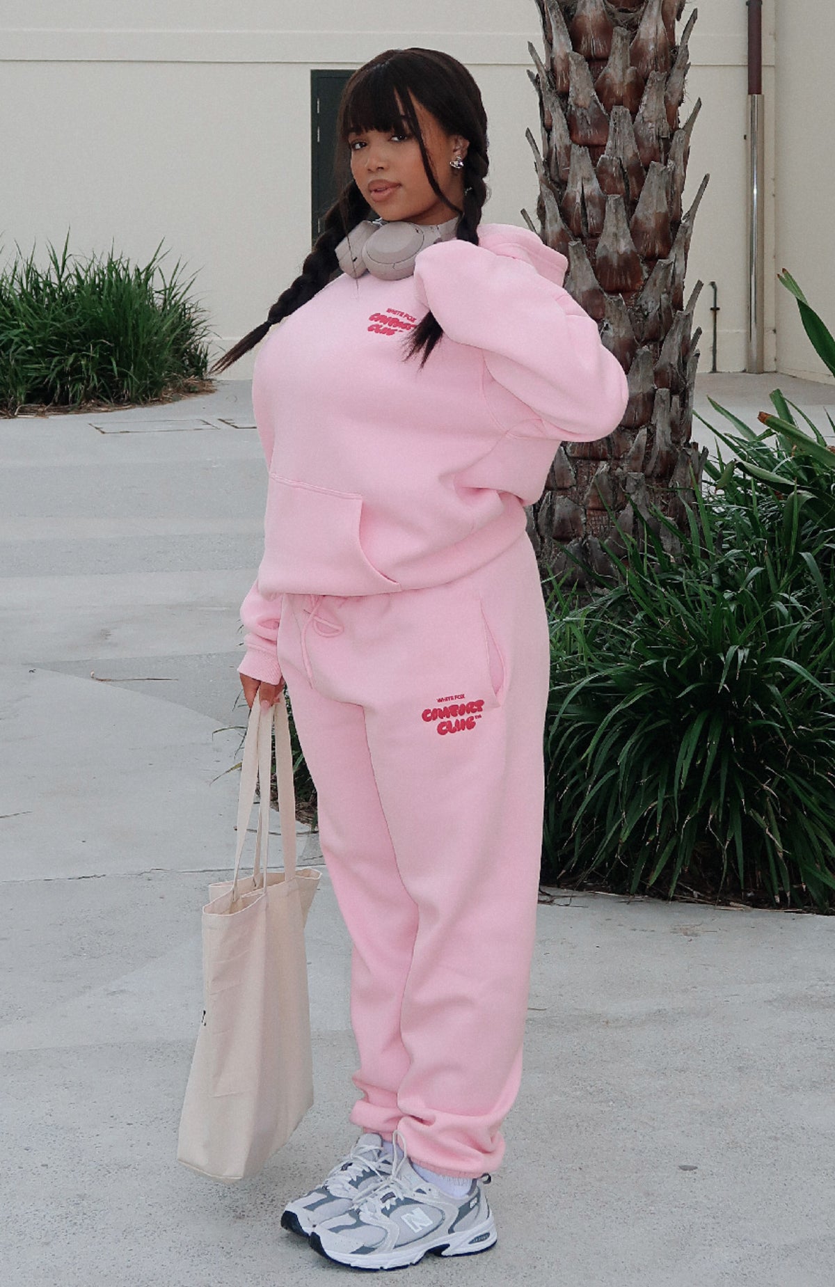 Comfort Club Sweatpants Bon Bon - WHITE FOX
