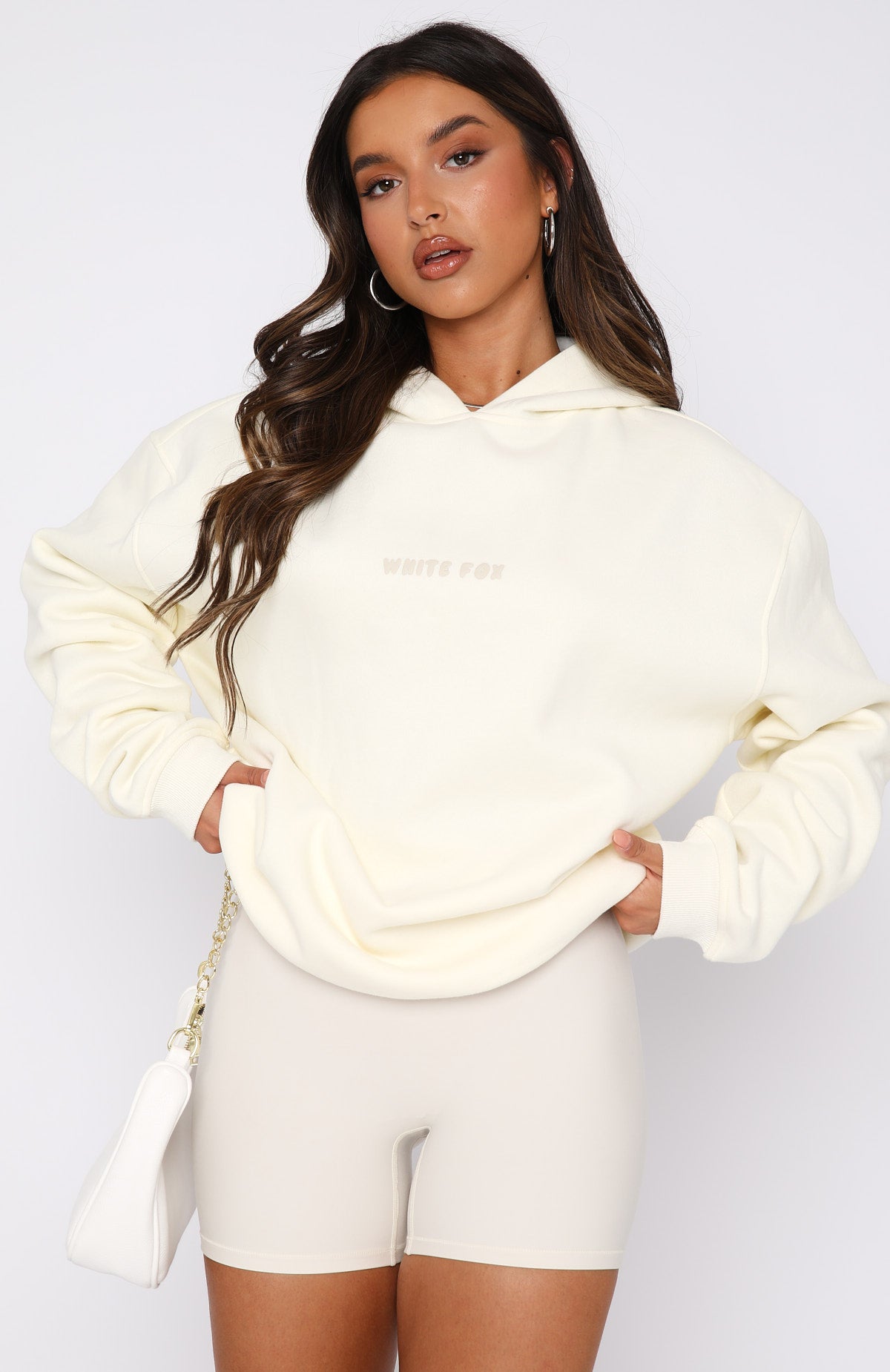 Leisure Series Oversized Hoodie Cream - WHITE FOX