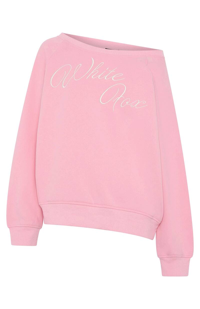 Lucky Thirteen Elsa Off Shoulder Sweater Candy Pink - WHITE FOX