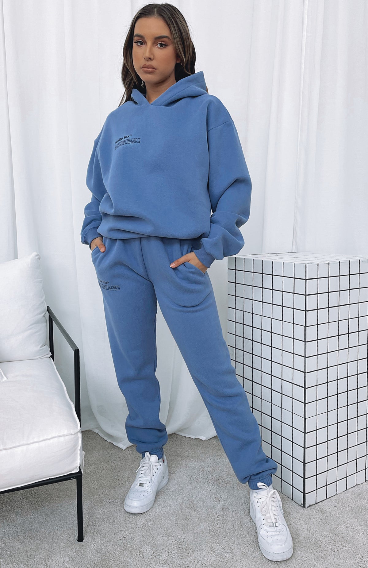 Do The Most Sweatpants Dusk Blue - WHITE FOX