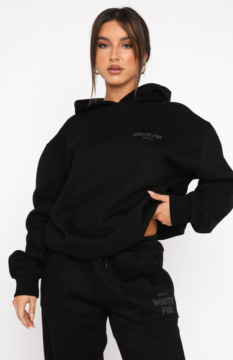 Offstage Hoodie Onyx - WHITE FOX
