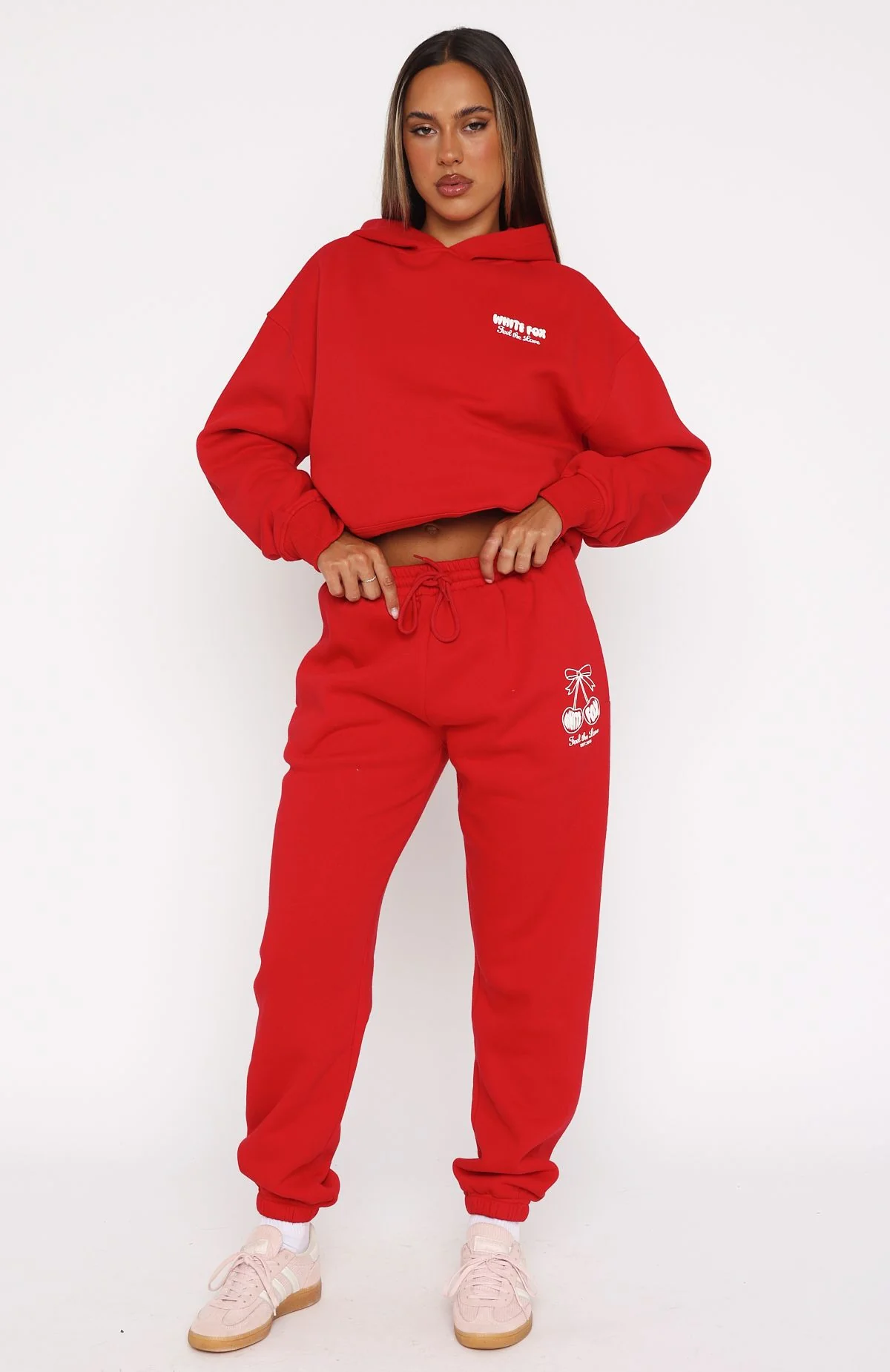 Love Of My Life Sweatpants Red - WHITE FOX
