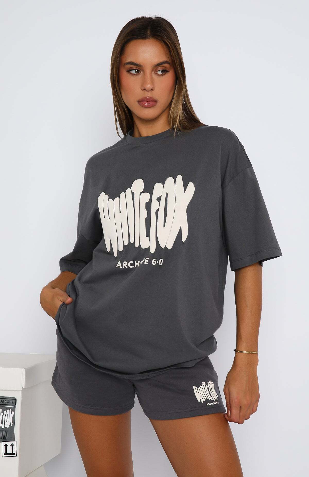 Archive 6.0 Oversized Tee Ash - WHITE FOX