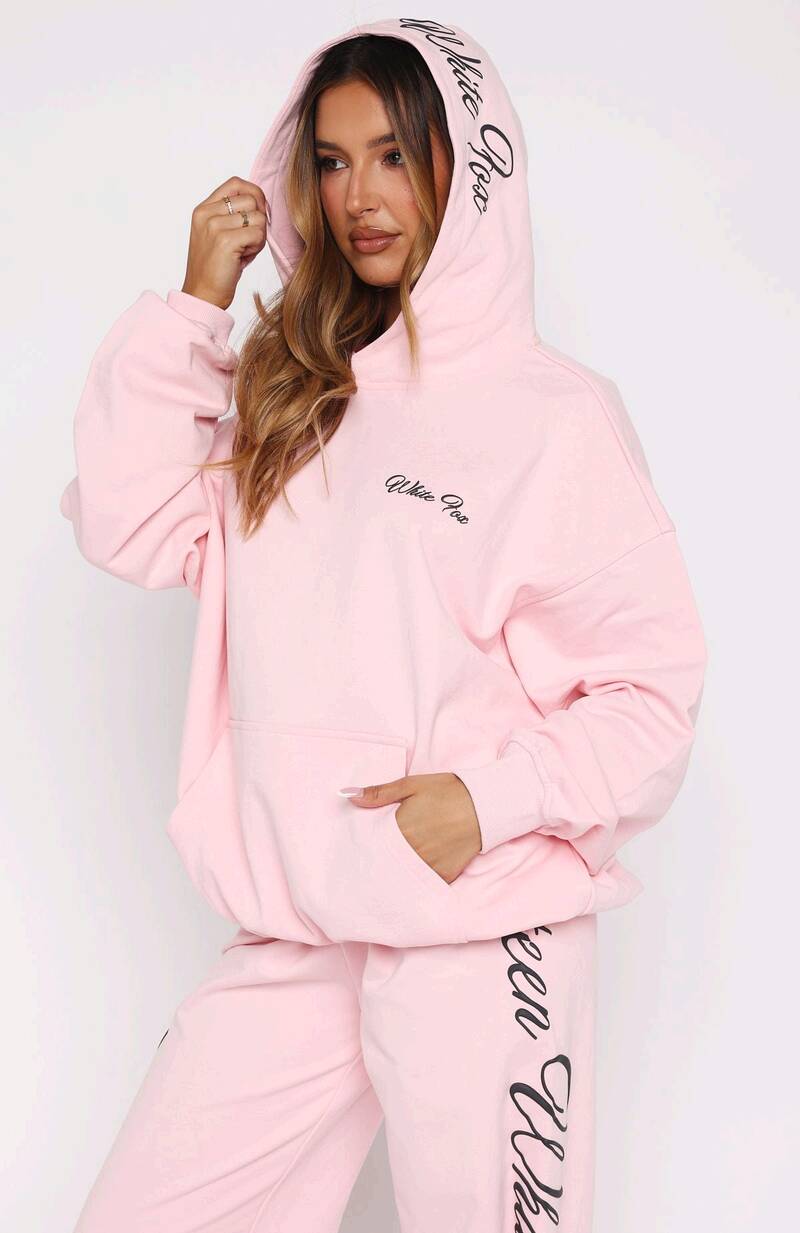 Lucky Thirteen Shaya Oversized Hoodie Soft Pink - WHITE FOX