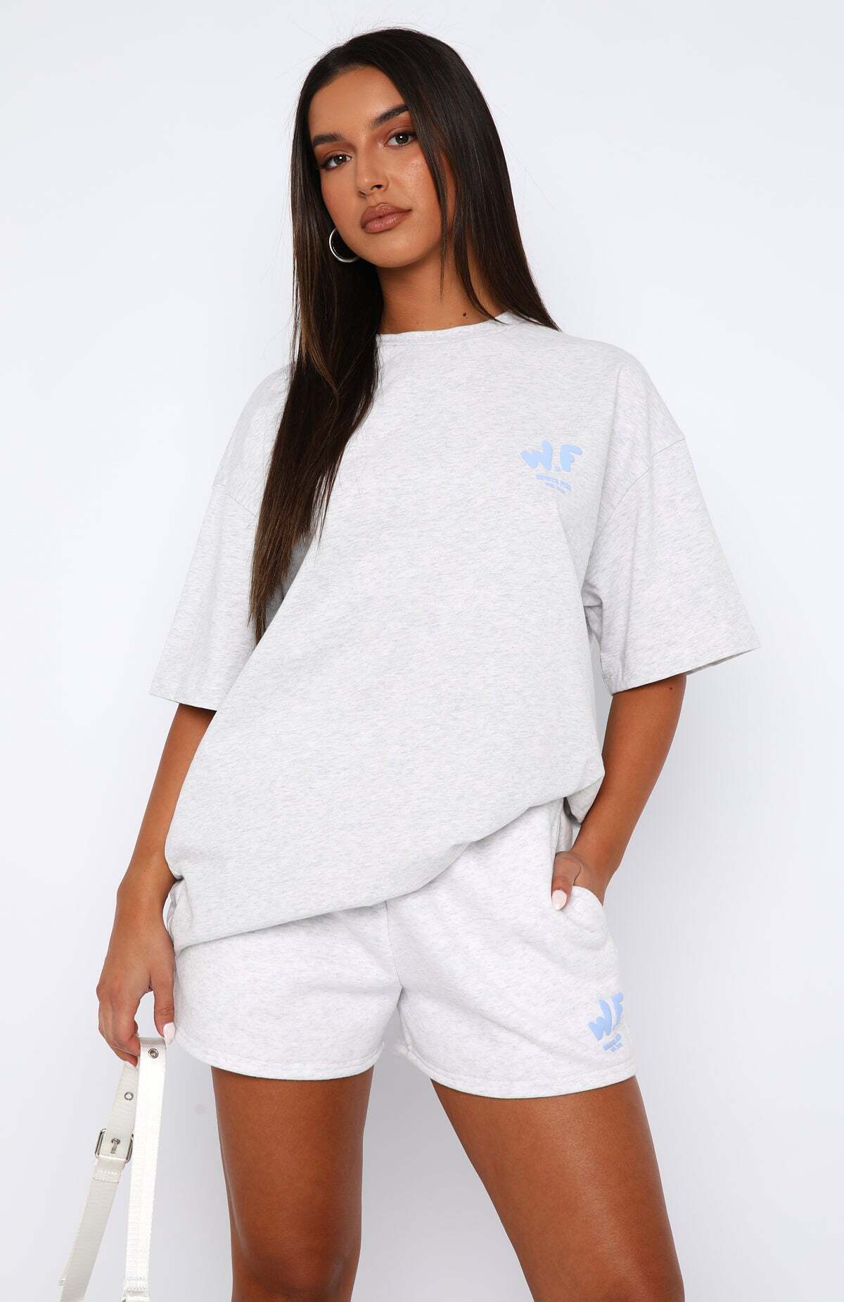 The New Standard Lounge Shorts Grey Marle - WHITE FOX
