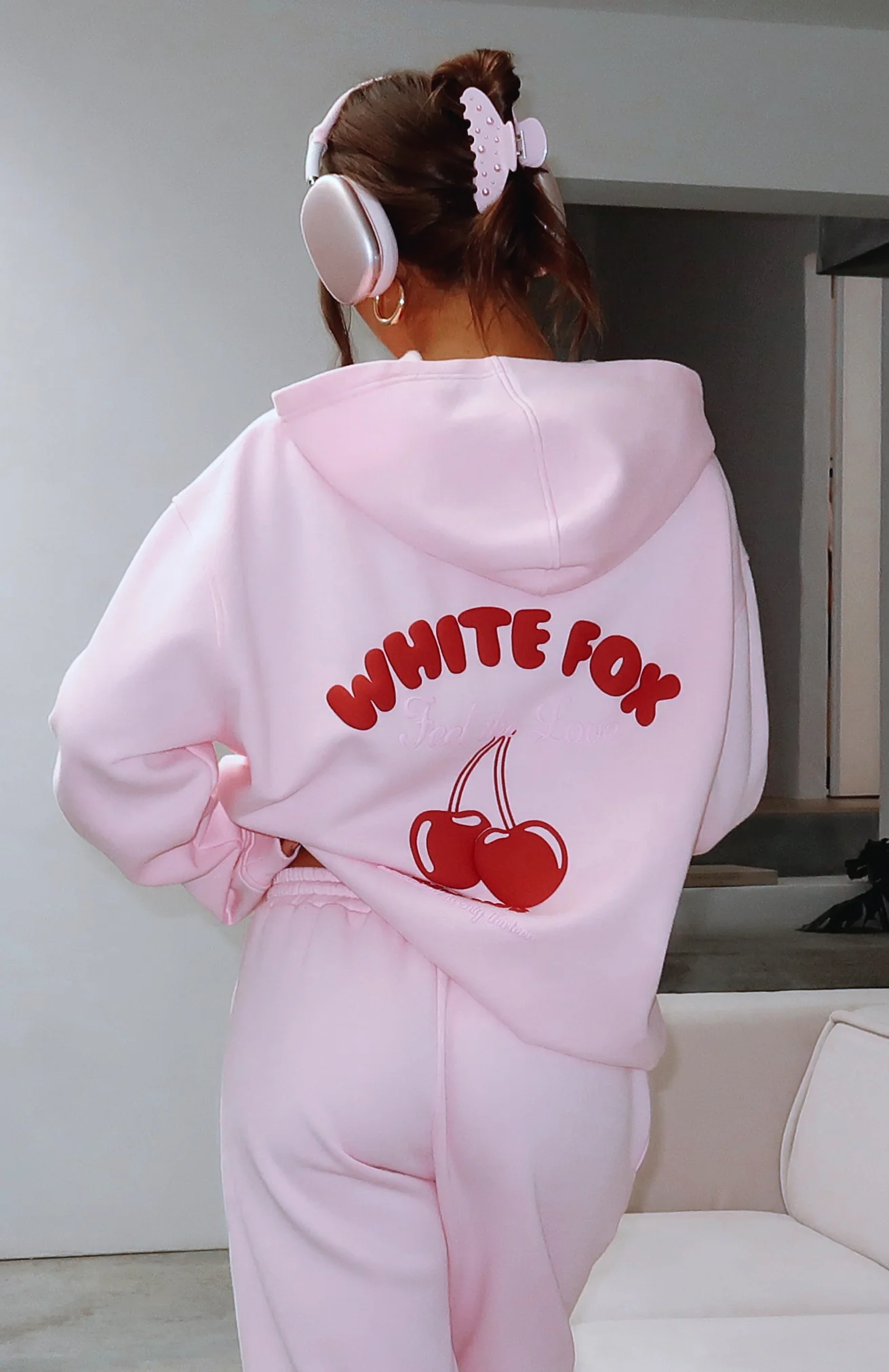 Love Me Tender Oversized Hoodie Pink - WHITE FOX