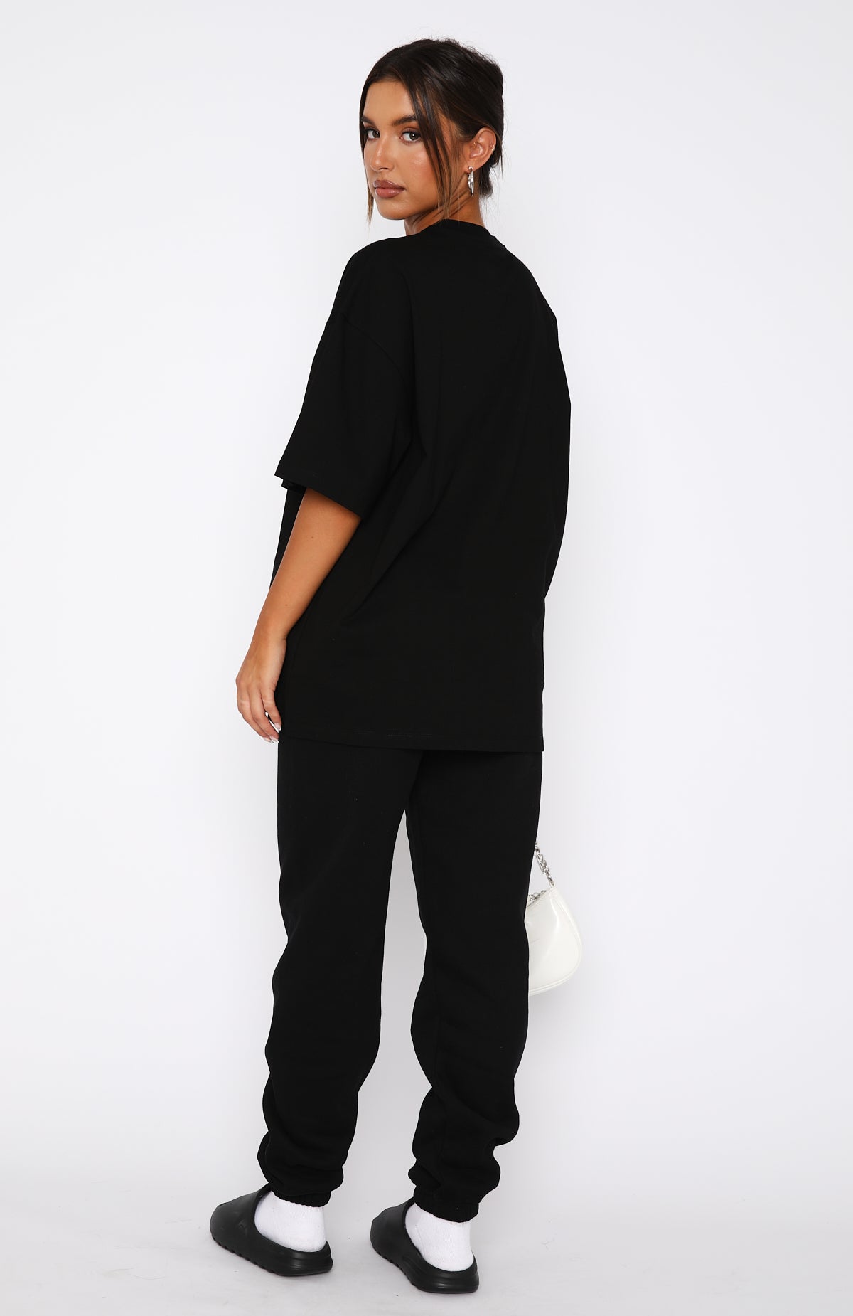 The Main Season Sweatpants Black - WHITE FOX