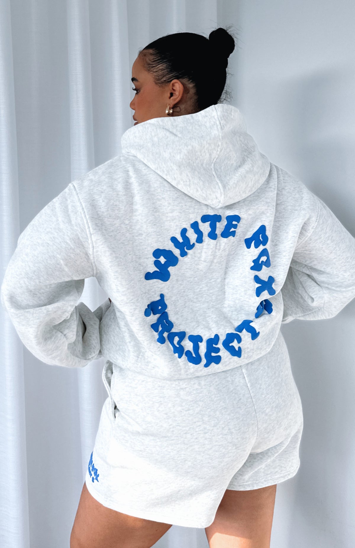 Project 5 Oversized Hoodie Gravity Grey - WHITE FOX