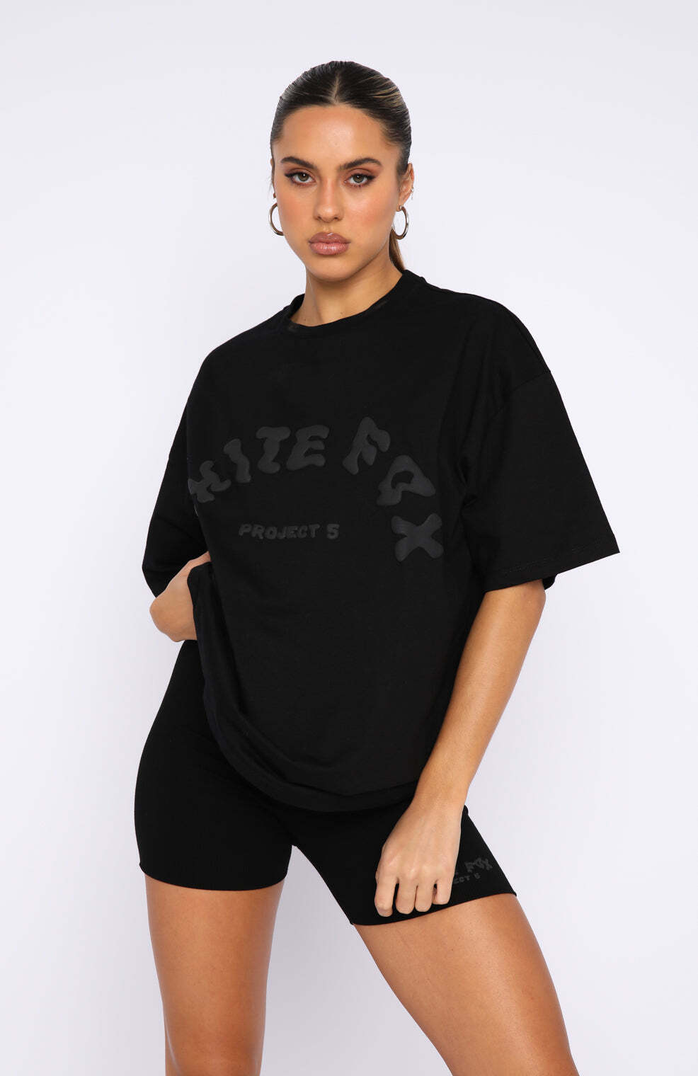 Project 5 Oversized Tee Ink - WHITE FOX