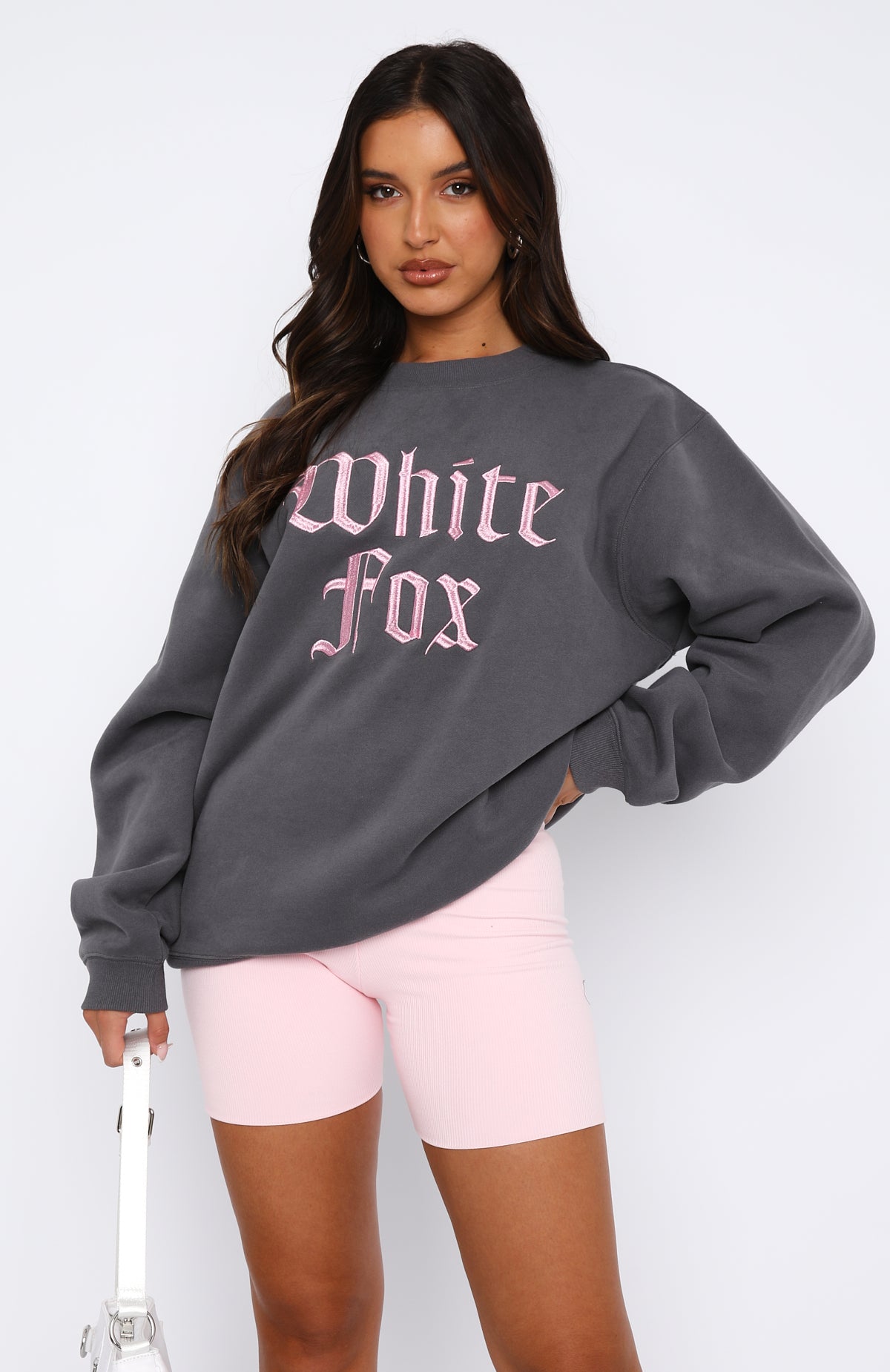 Let's Go For A Ride Oversized Sweater Volcanic - WHITE FOX