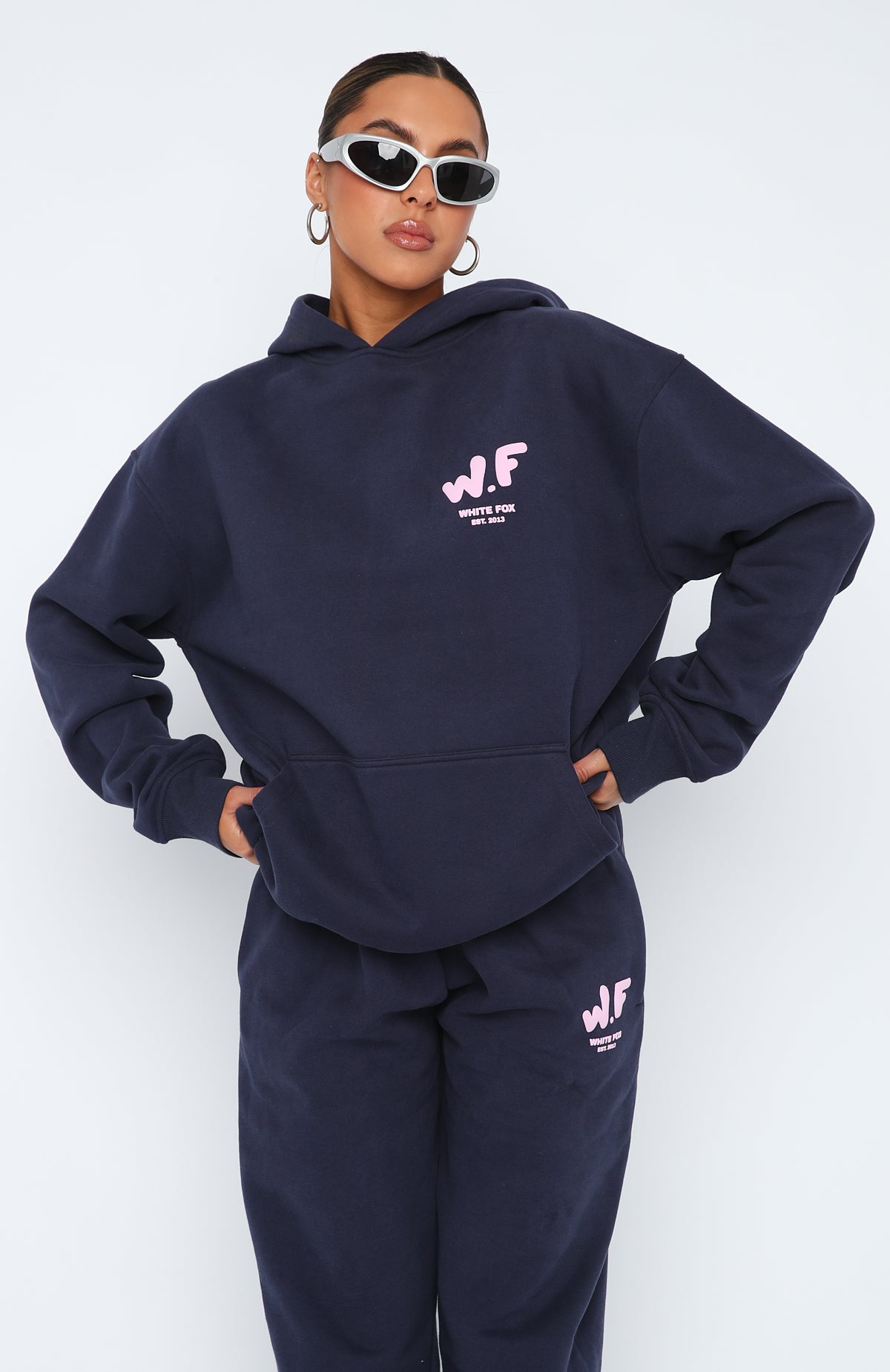 The New Standard Oversized Hoodie Navy - WHITE FOX