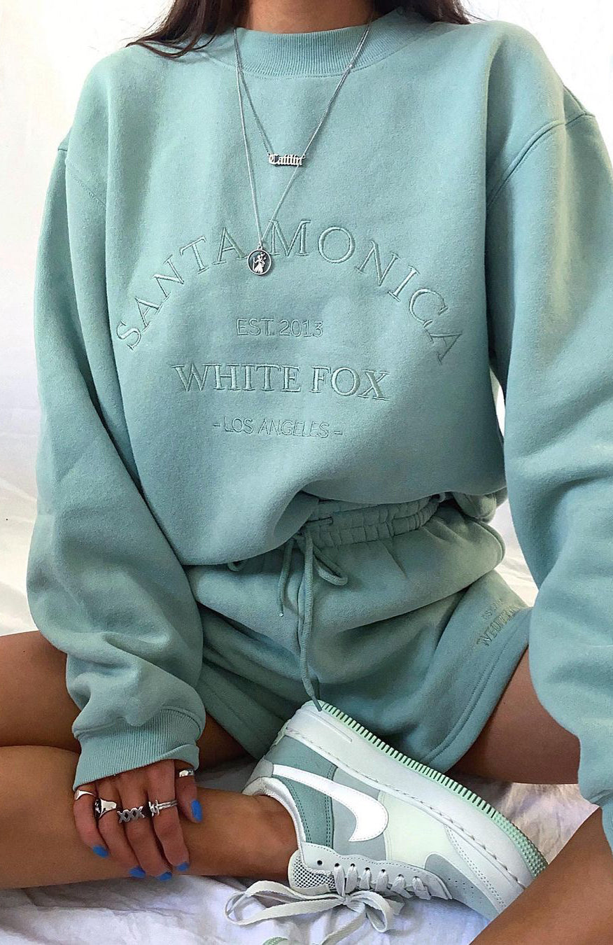 Best Of Both Oversized Sweater Sage - WHITE FOX