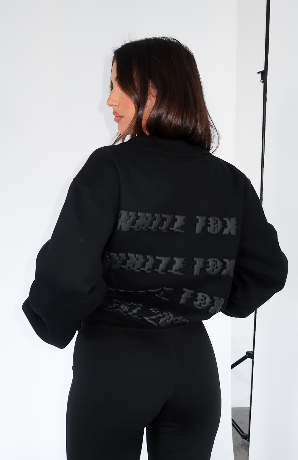 All A Blur Oversized Sweater Black - WHITE FOX