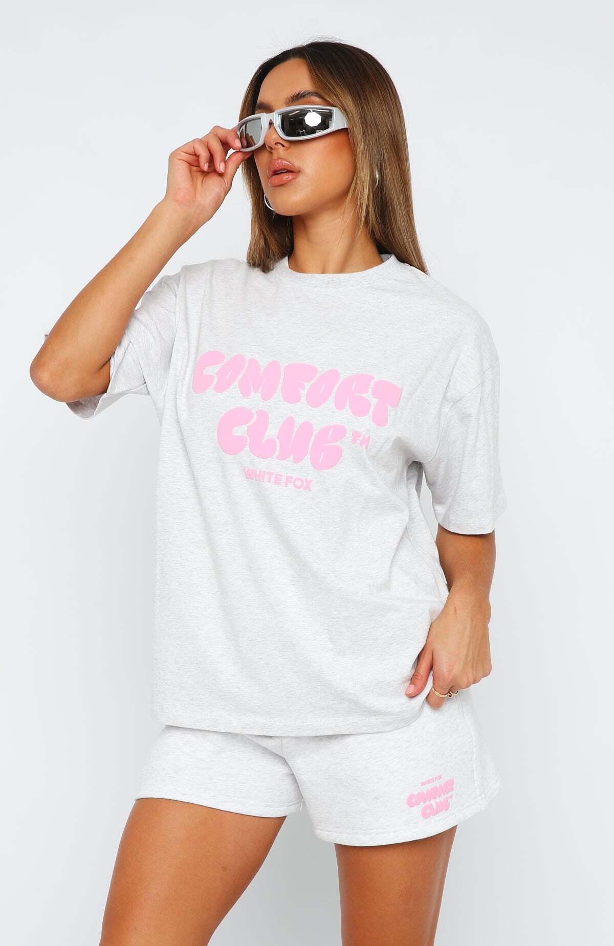 Comfort Club Lounge Shorts Mist - WHITE FOX