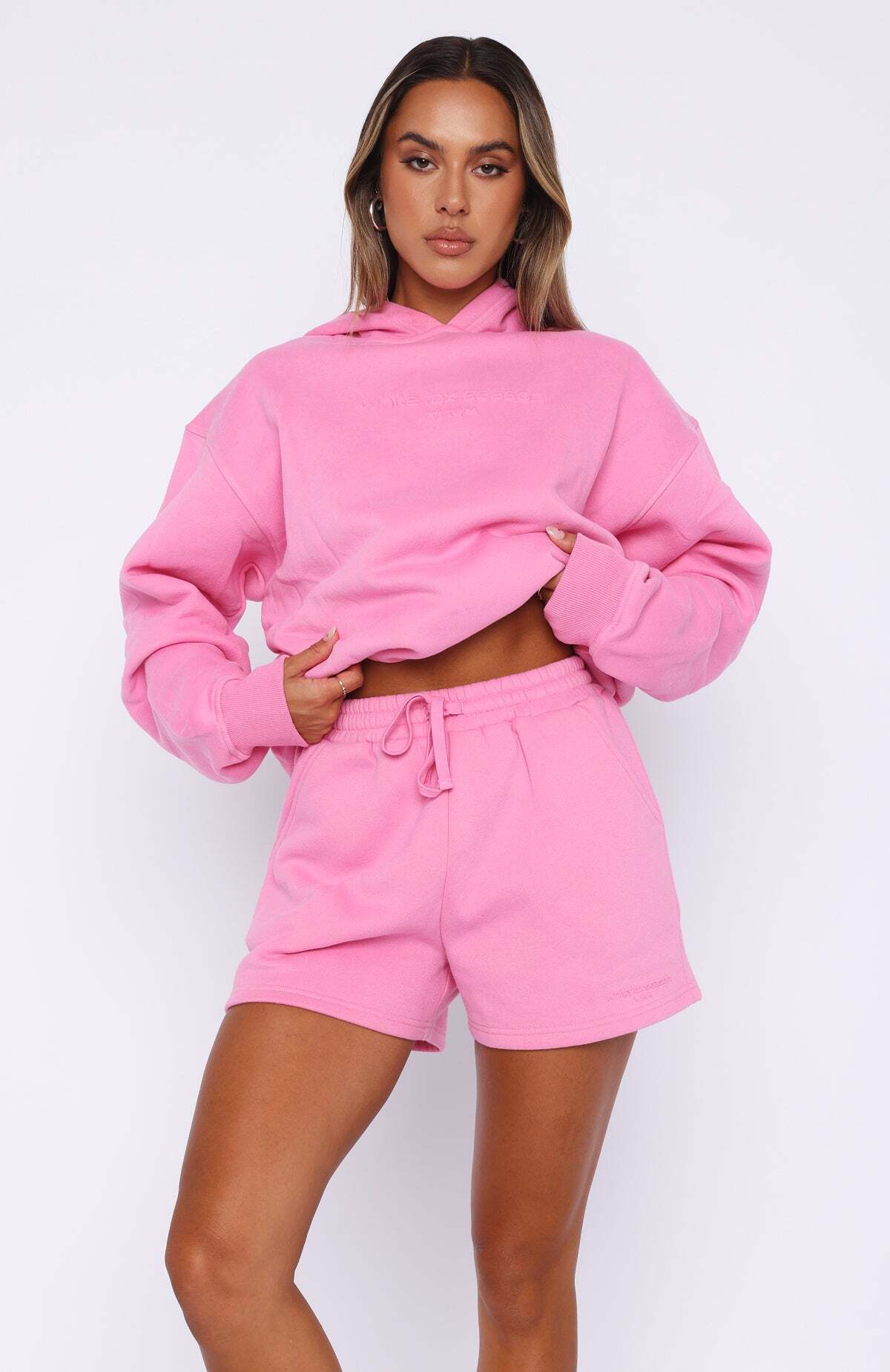 Future Forward Lounge Shorts Candy Pink - WHITE FOX