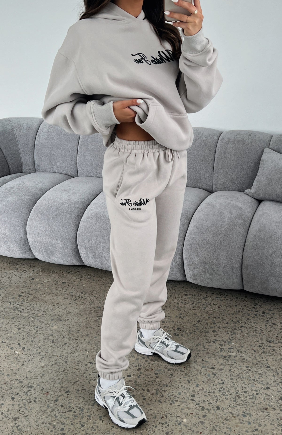 Season 7 Sweatpants Overcast - WHITE FOX