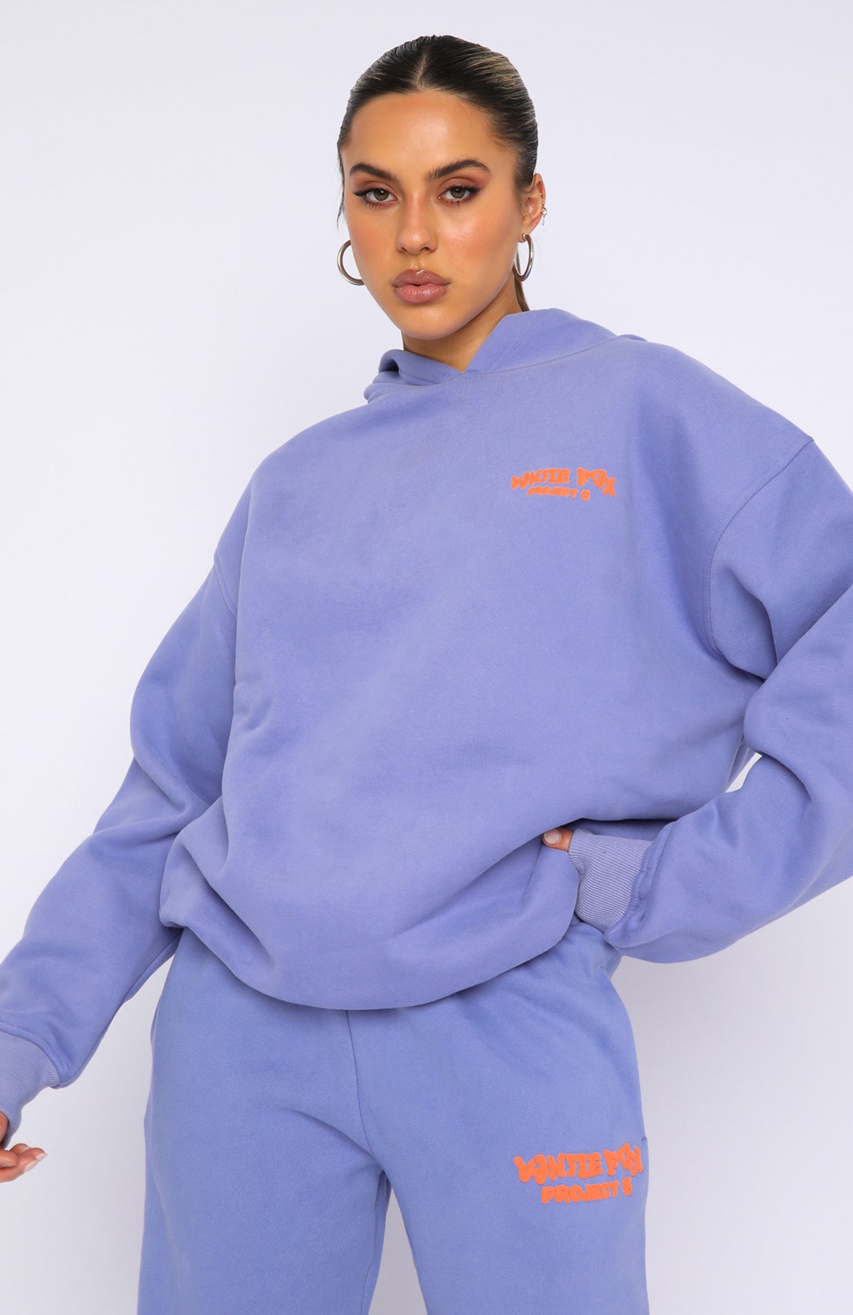Project 5 Oversized Hoodie Grape - WHITE FOX