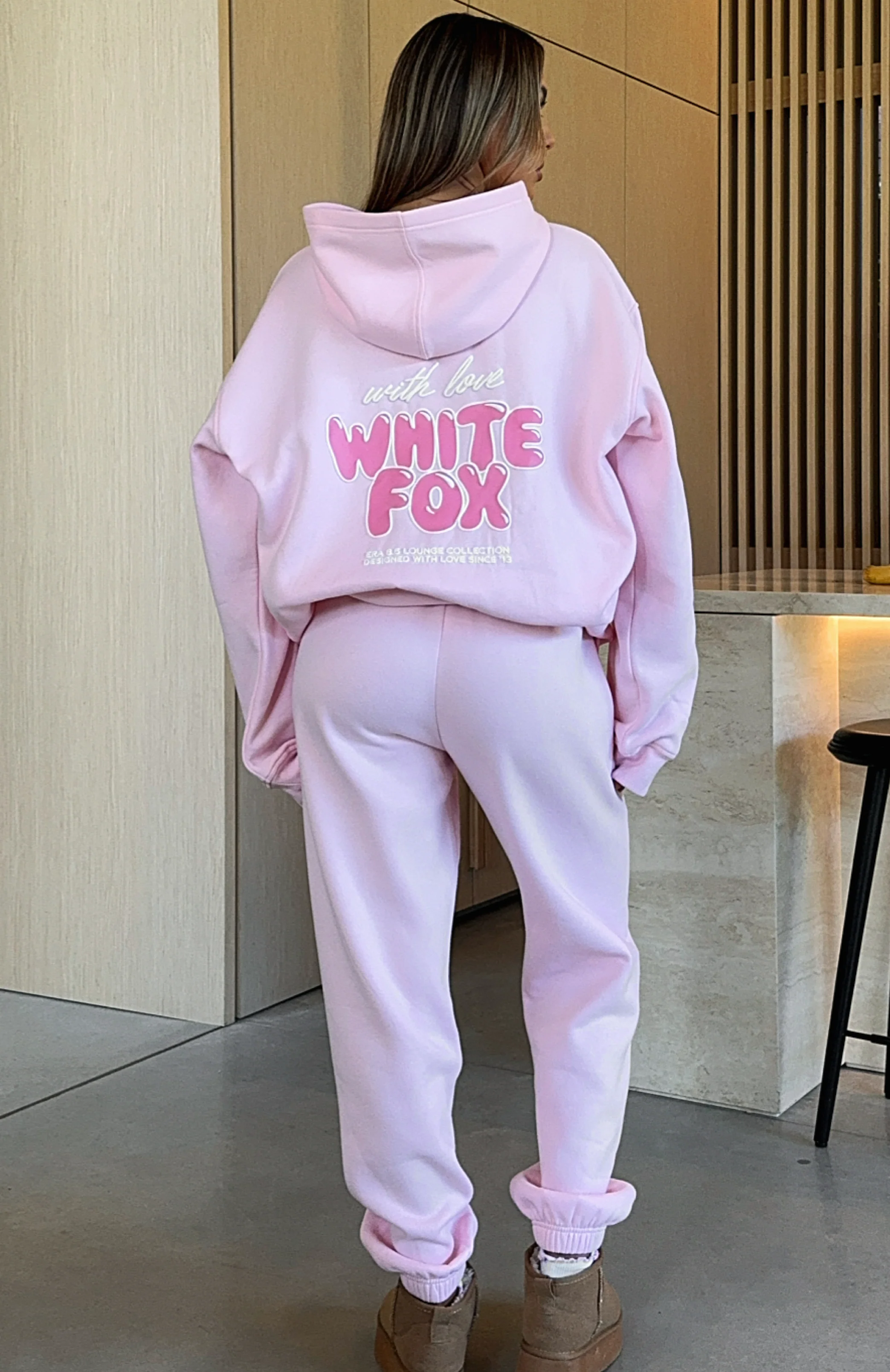 With Love Always Sweatpants Baby Pink - WHITE FOX