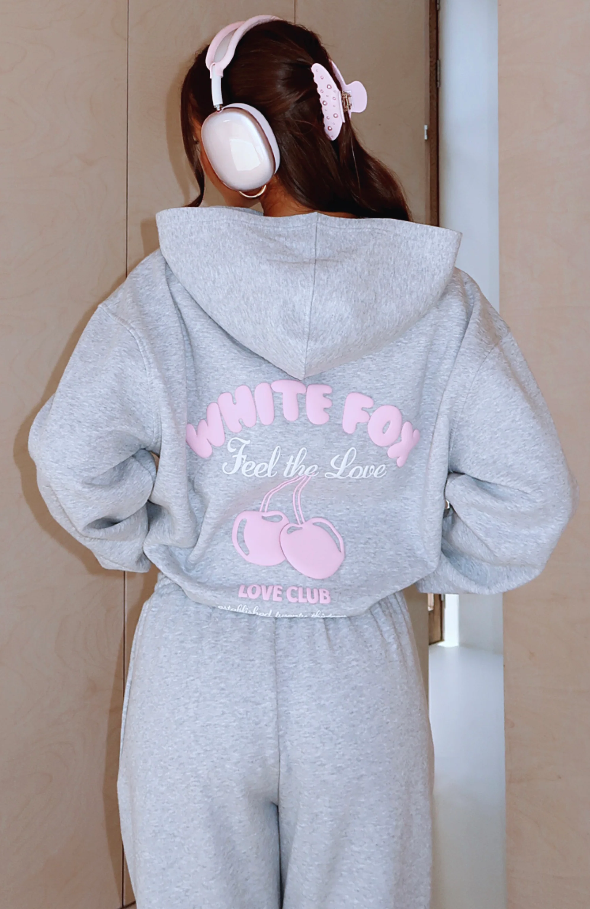 Love Me Tender Oversized Hoodie Dark Grey Marle - WHITE FOX