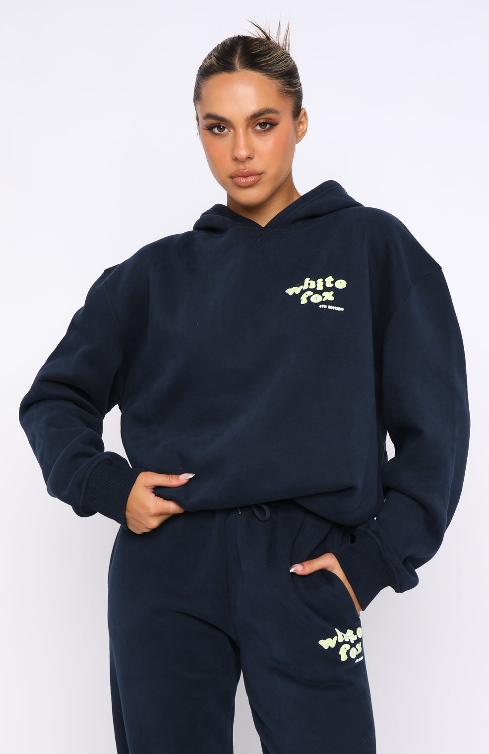4th Edition Oversized Hoodie Midnight - WHITE FOX