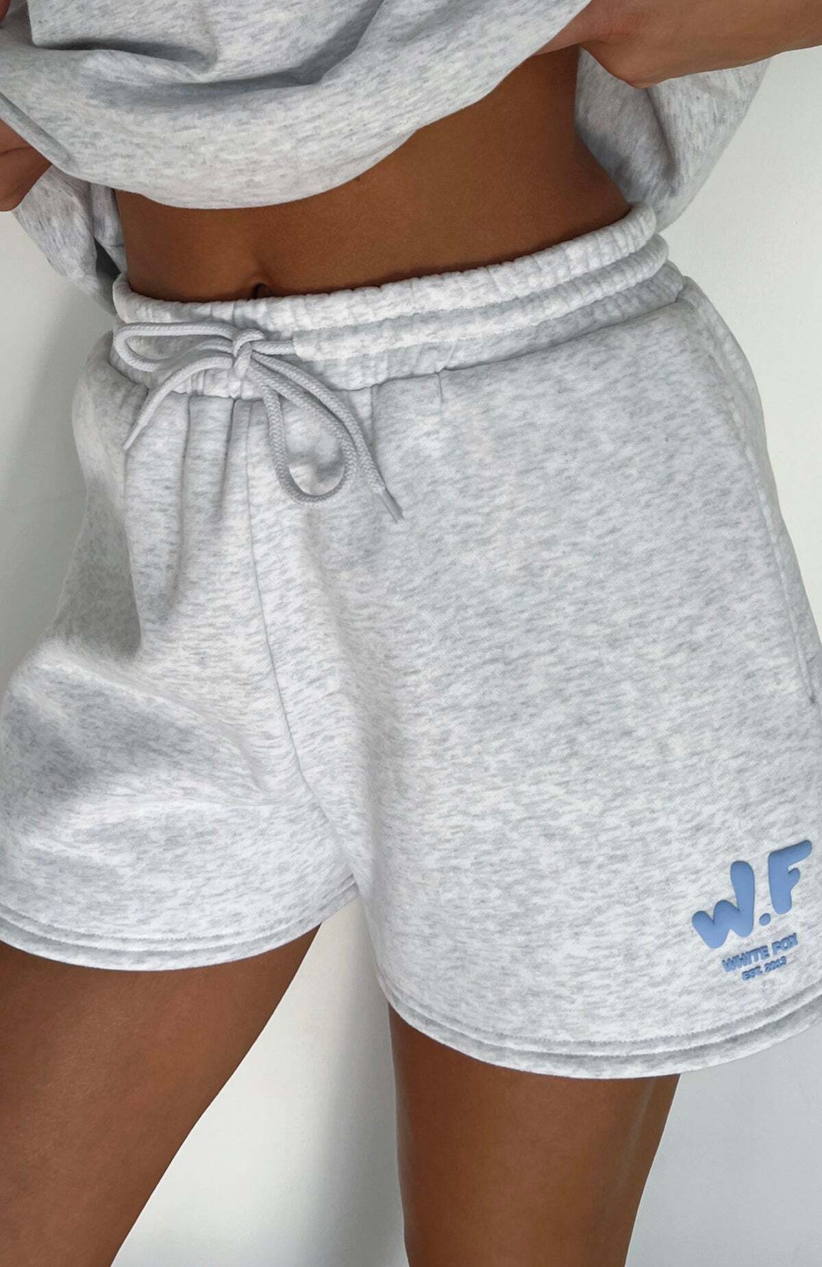 The New Standard Lounge Shorts Grey Marle - WHITE FOX
