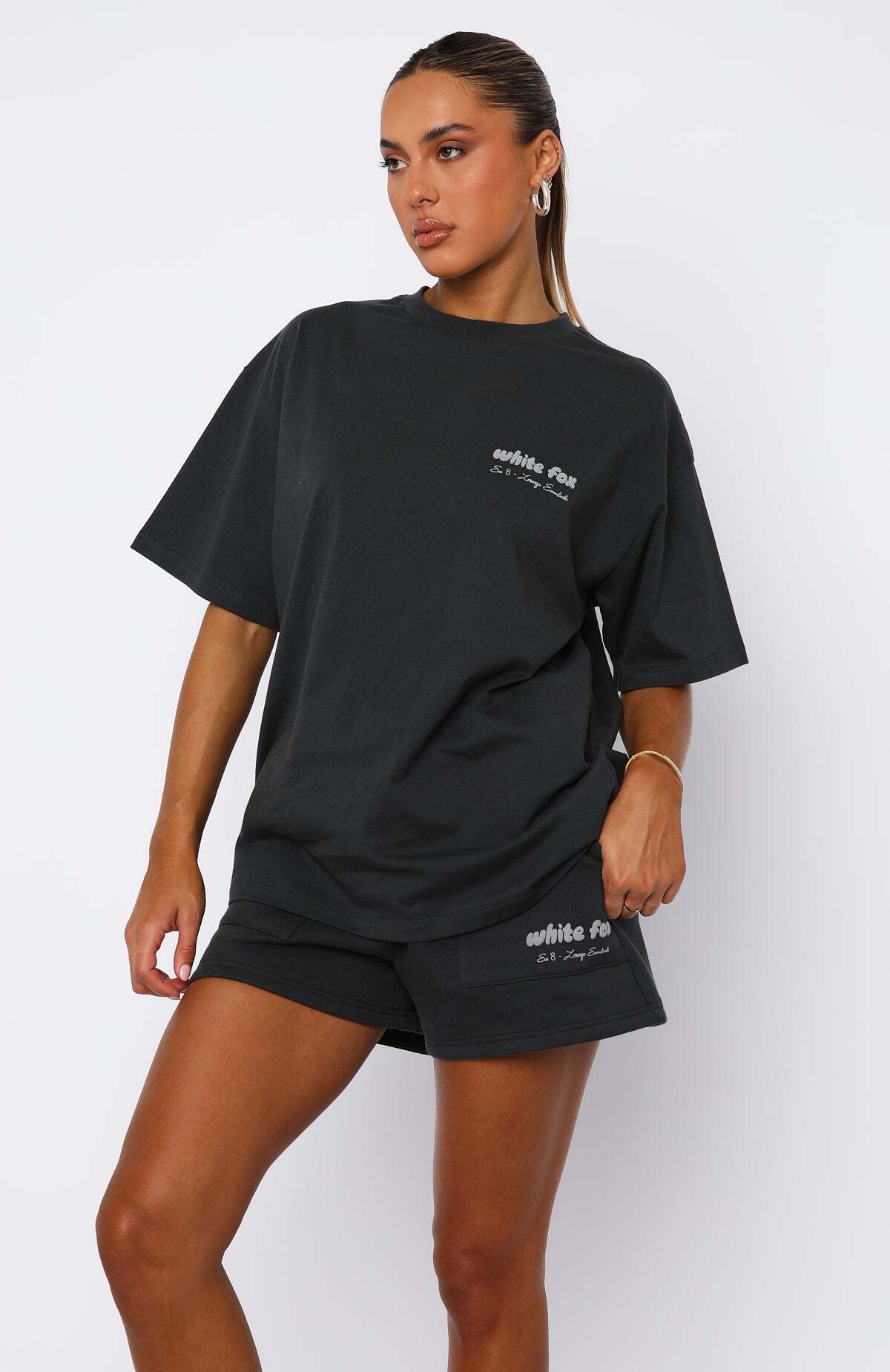 Era 8 Oversized Tee Fossil - WHITE FOX