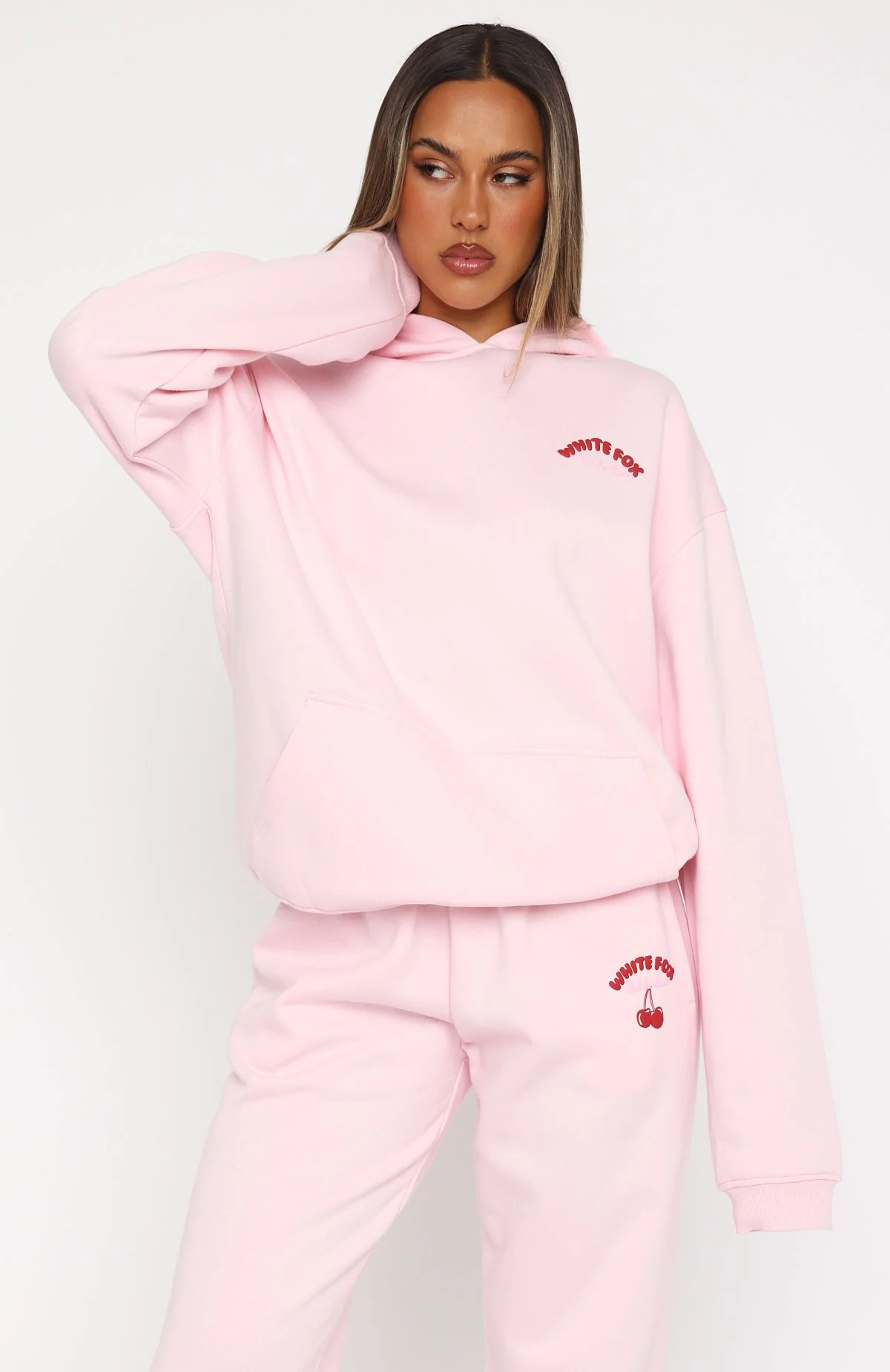 Love Me Tender Oversized Hoodie Pink - WHITE FOX