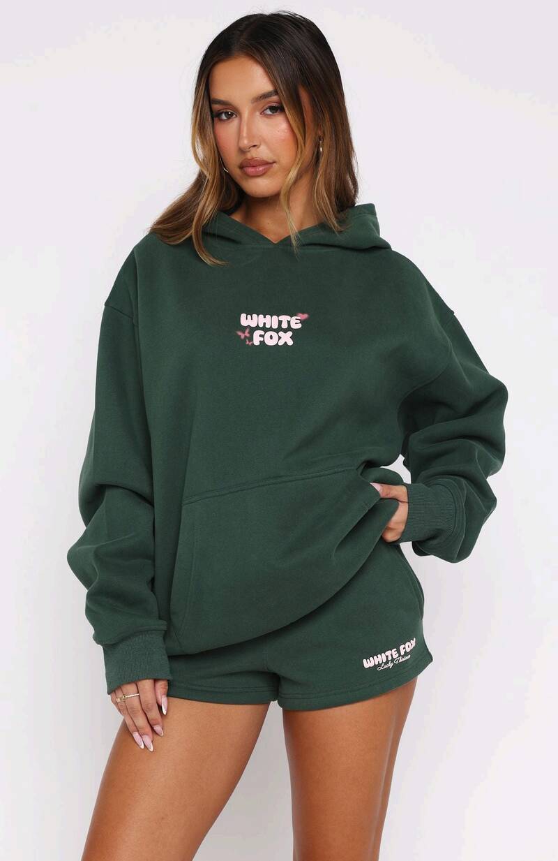 Lucky Thirteen Stephanie Lounge Shorts Green - WHITE FOX