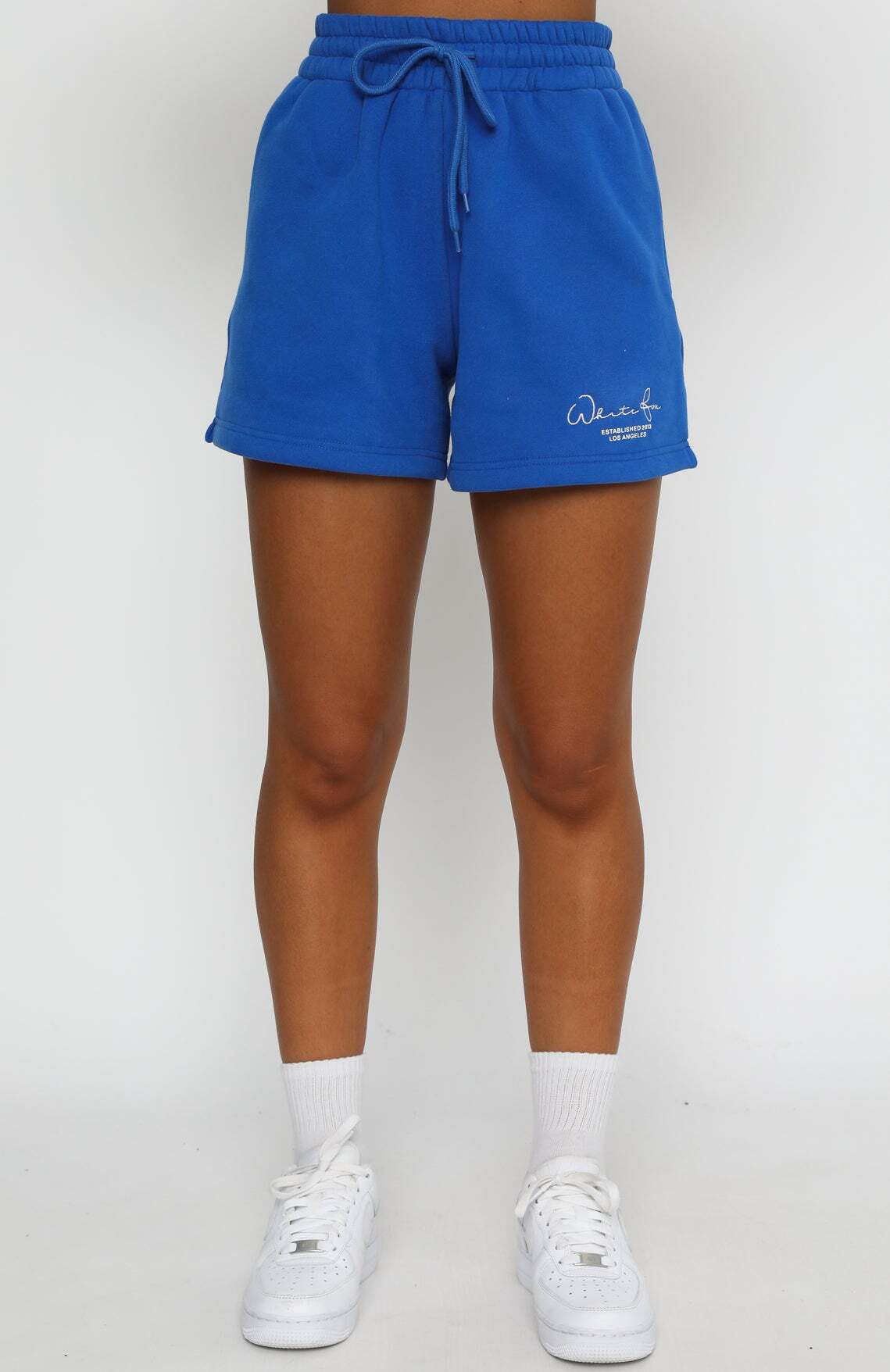 Check It Out Lounge Shorts Electric Blue - WHITE FOX