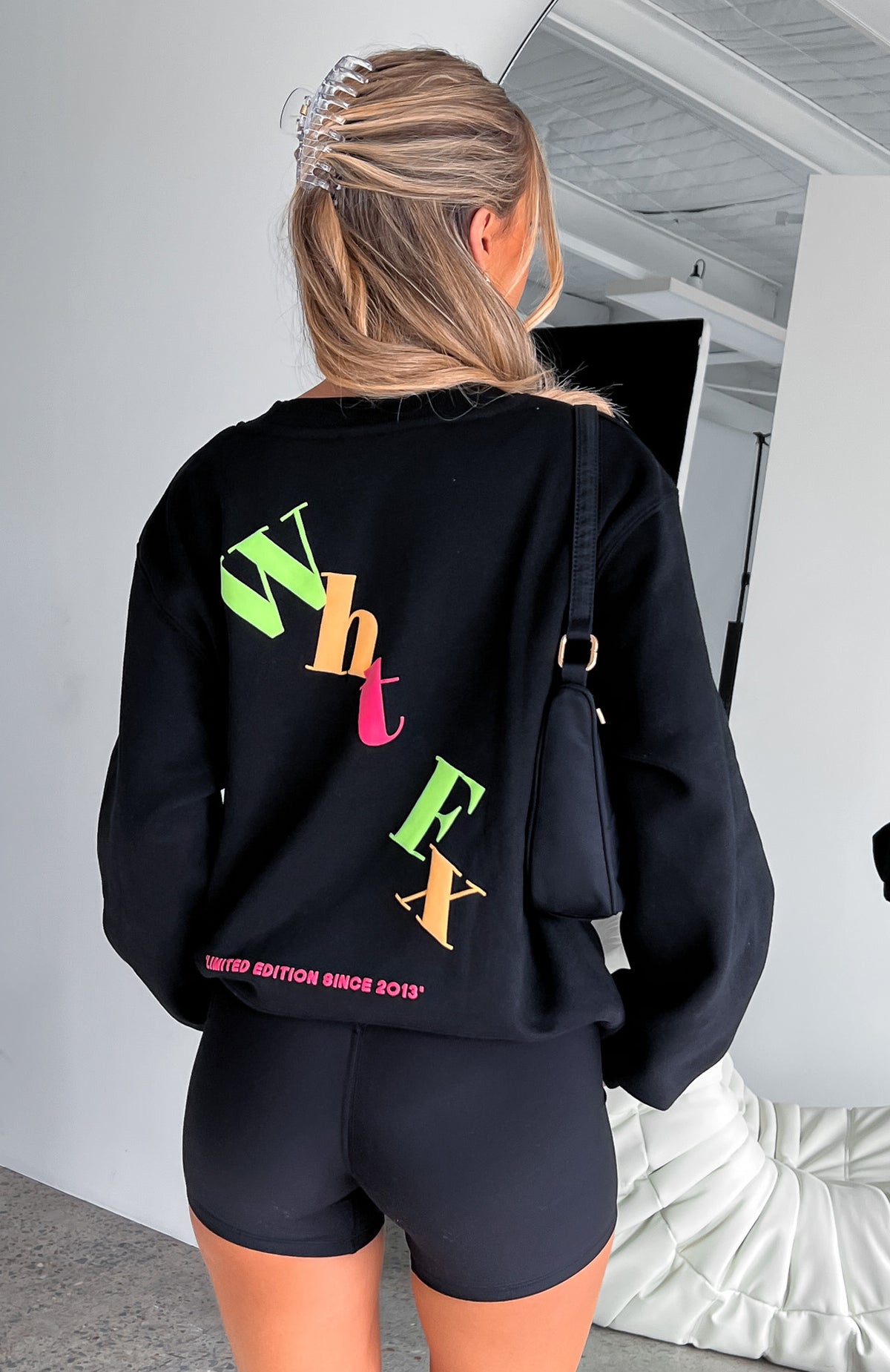 Stand Your Ground Oversized Sweater Black - WHITE FOX