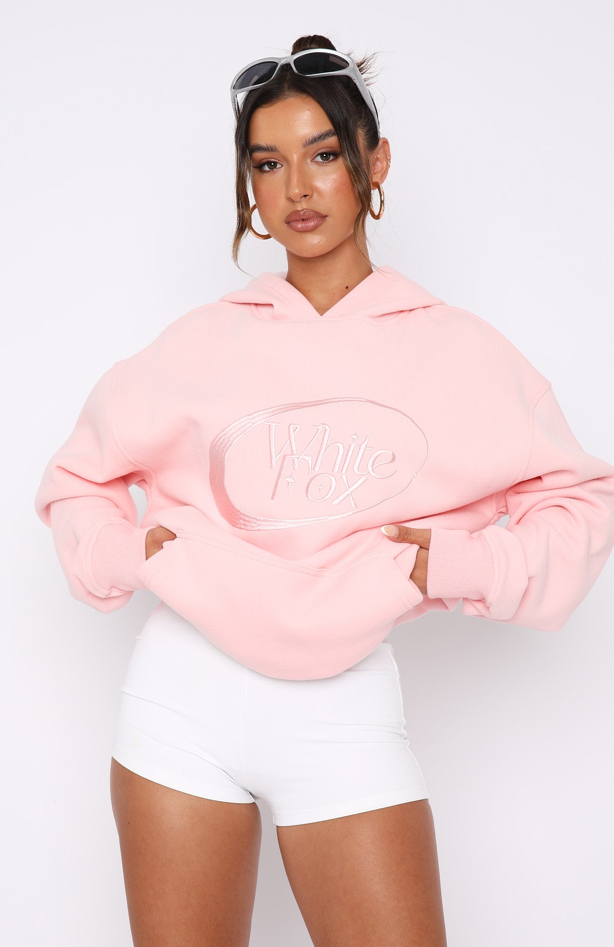 Revolve Around Me Oversized Hoodie Baby Pink - WHITE FOX