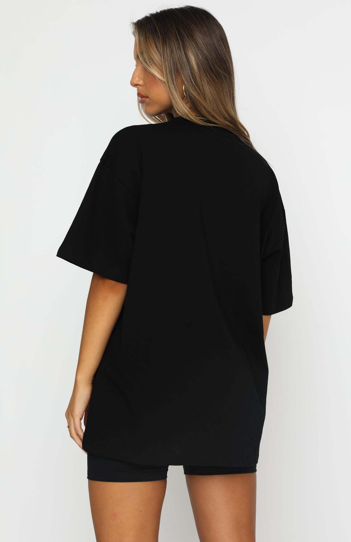 No Afterthought Tee Black - WHITE FOX