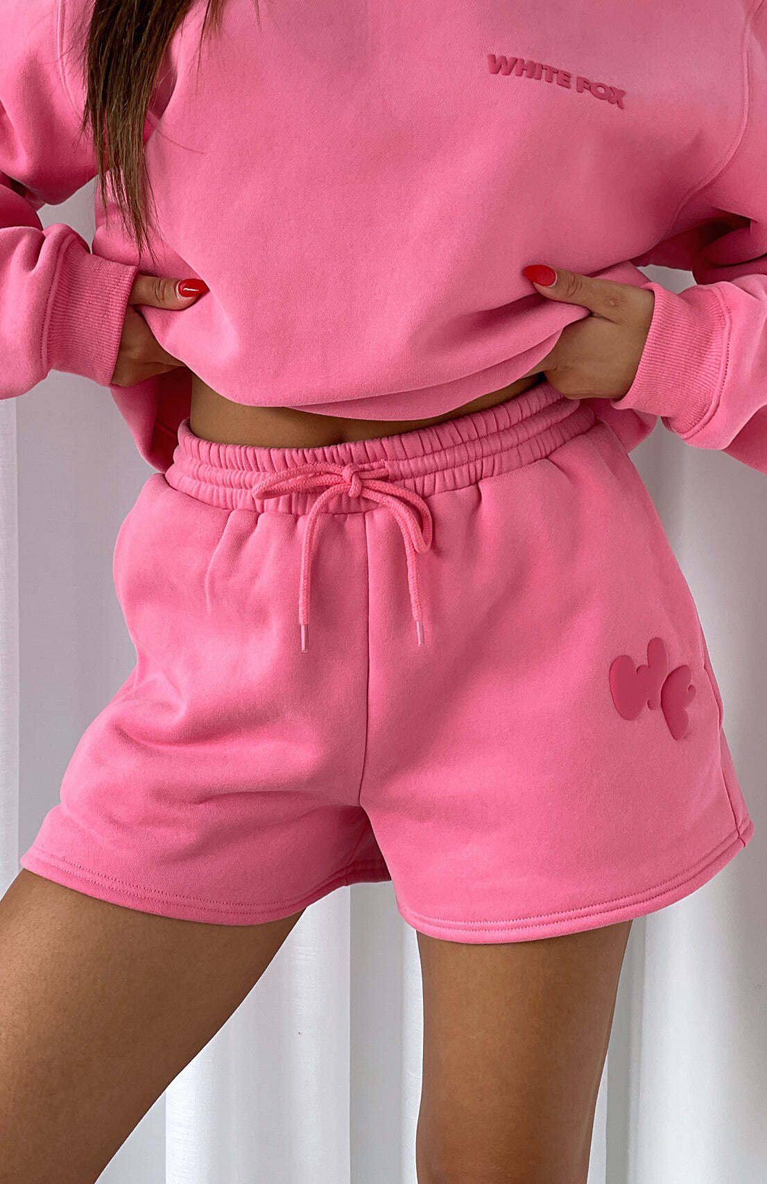 I'm Glad Lounge Shorts Pink - WHITE FOX
