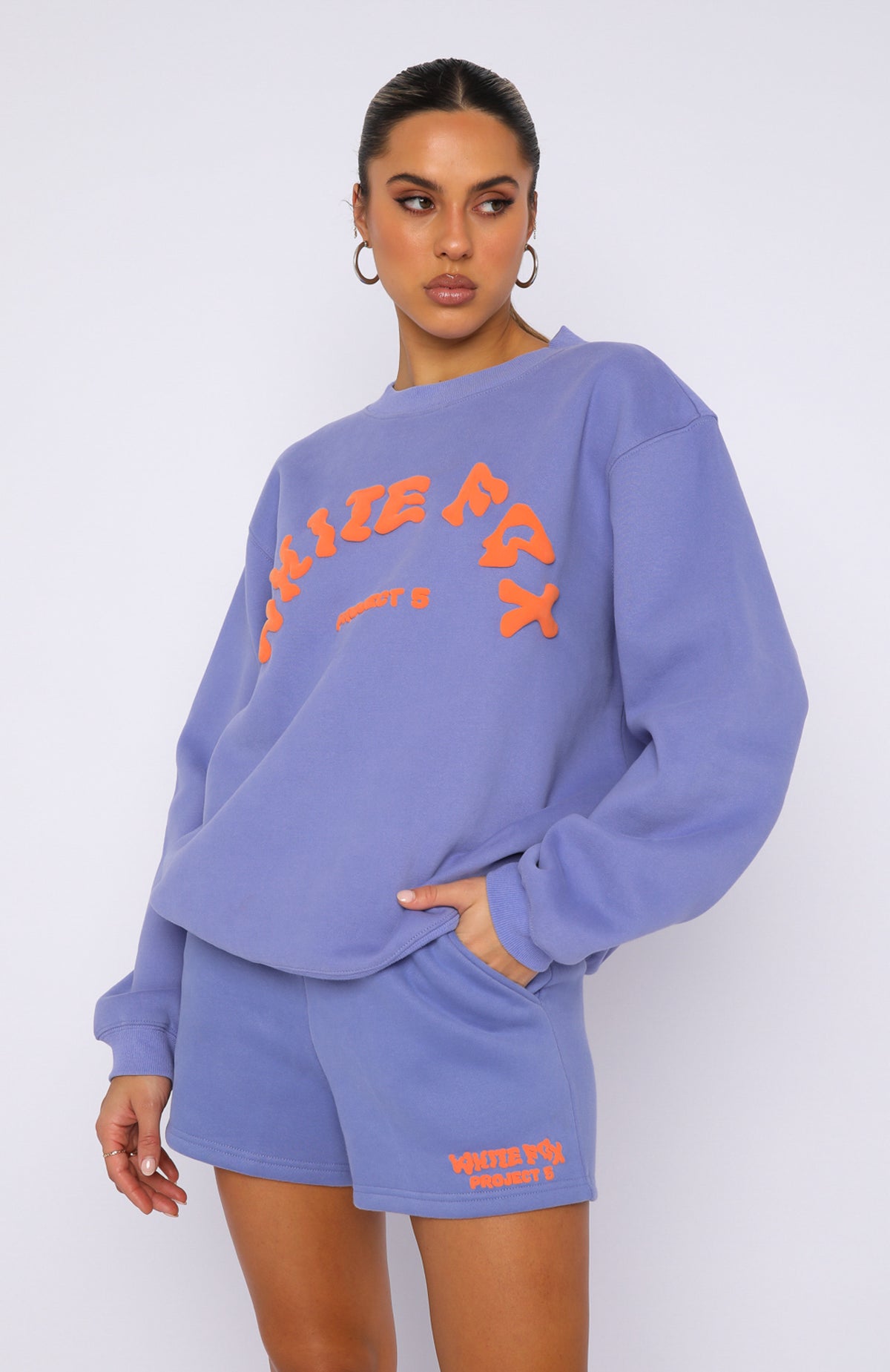 Project 5 Oversized Sweater Grape - WHITE FOX