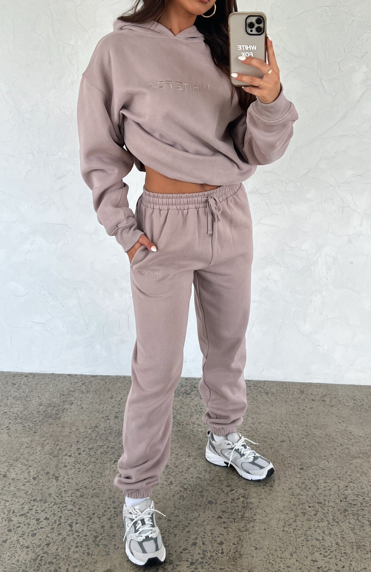 Stay Lifted Sweatpants Cinnamon - WHITE FOX