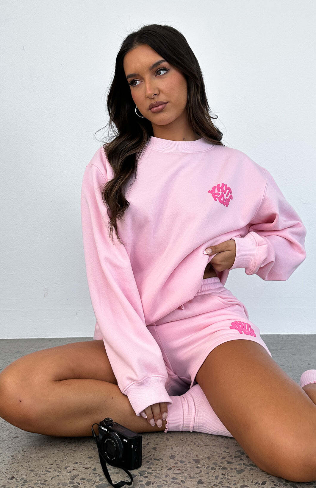Look For Me Lounge Shorts Pink - WHITE FOX