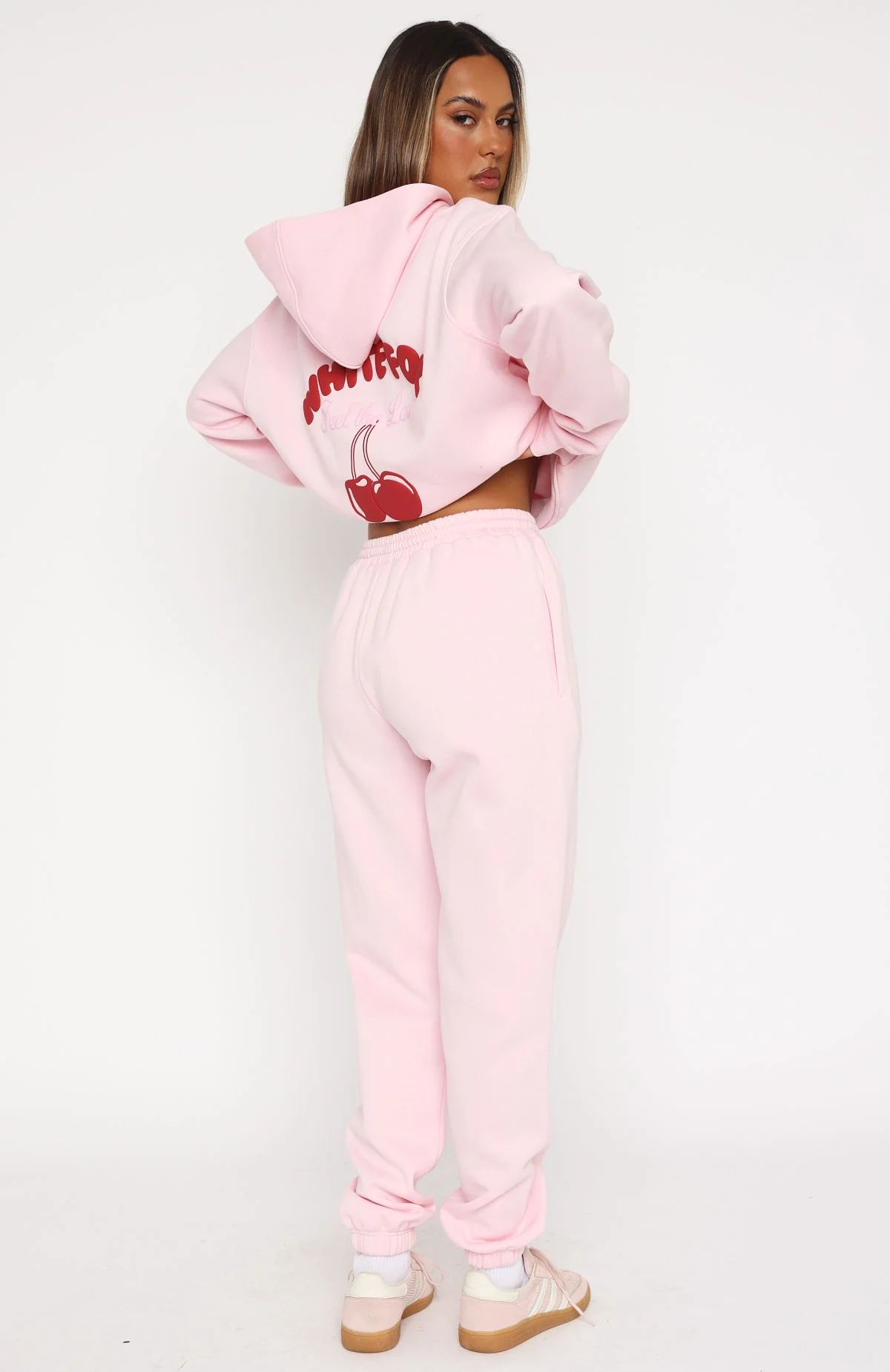 Love Me Tender Sweatpants Pink - WHITE FOX