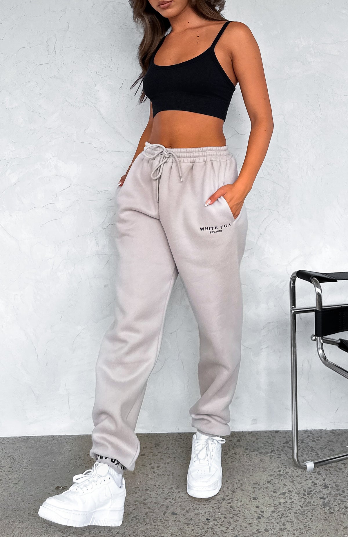 Put It On Repeat Sweatpants Lunar - WHITE FOX