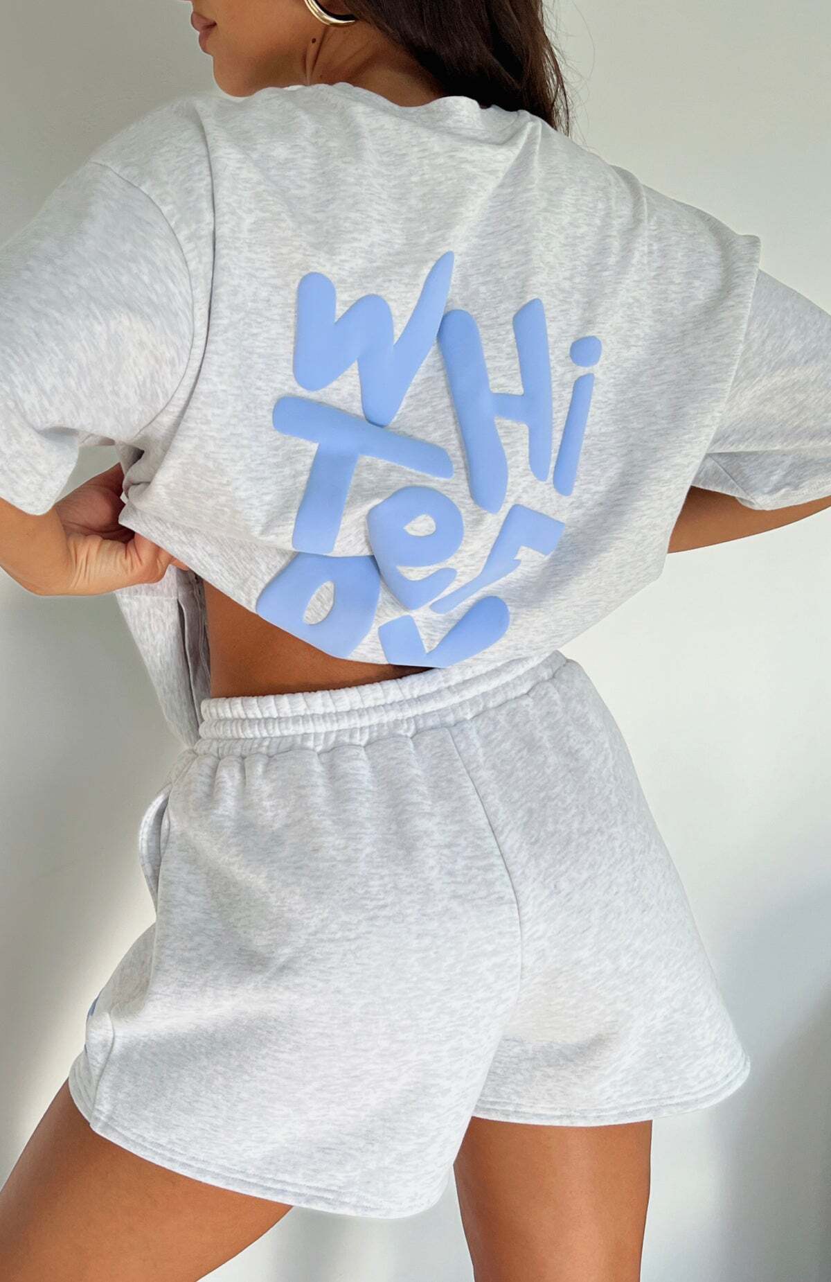 The New Standard Oversized Tee Grey Marle - WHITE FOX
