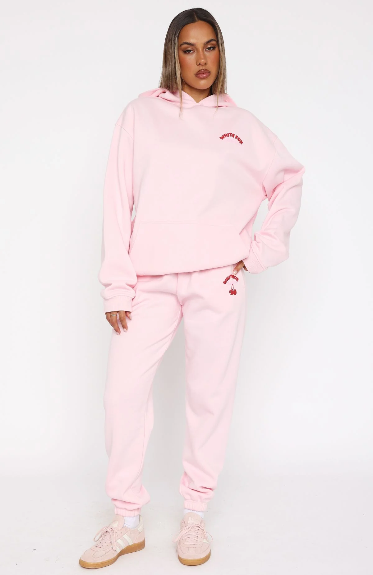 Love Me Tender Sweatpants Pink - WHITE FOX